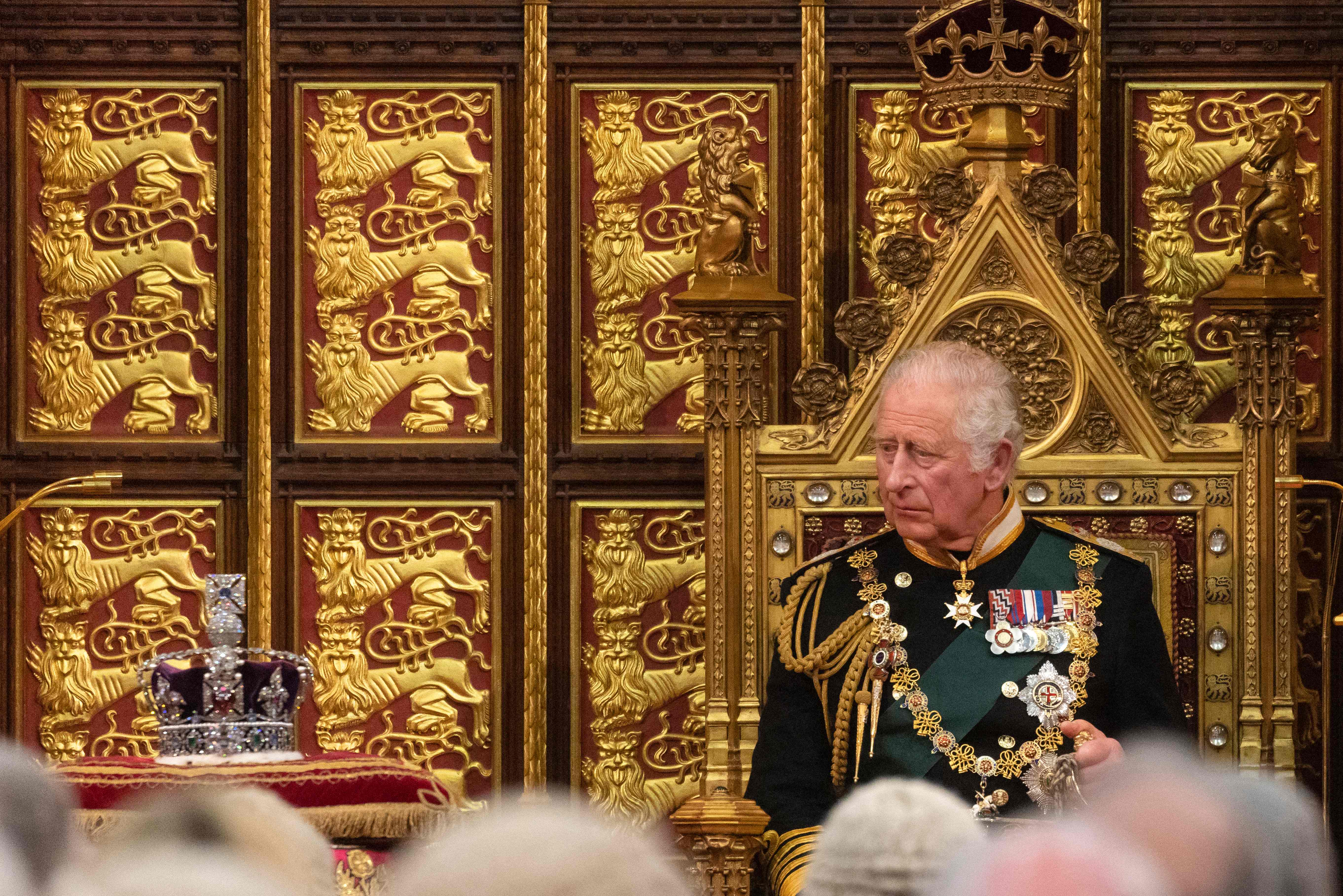 Prince Charles during the state opening of parliament