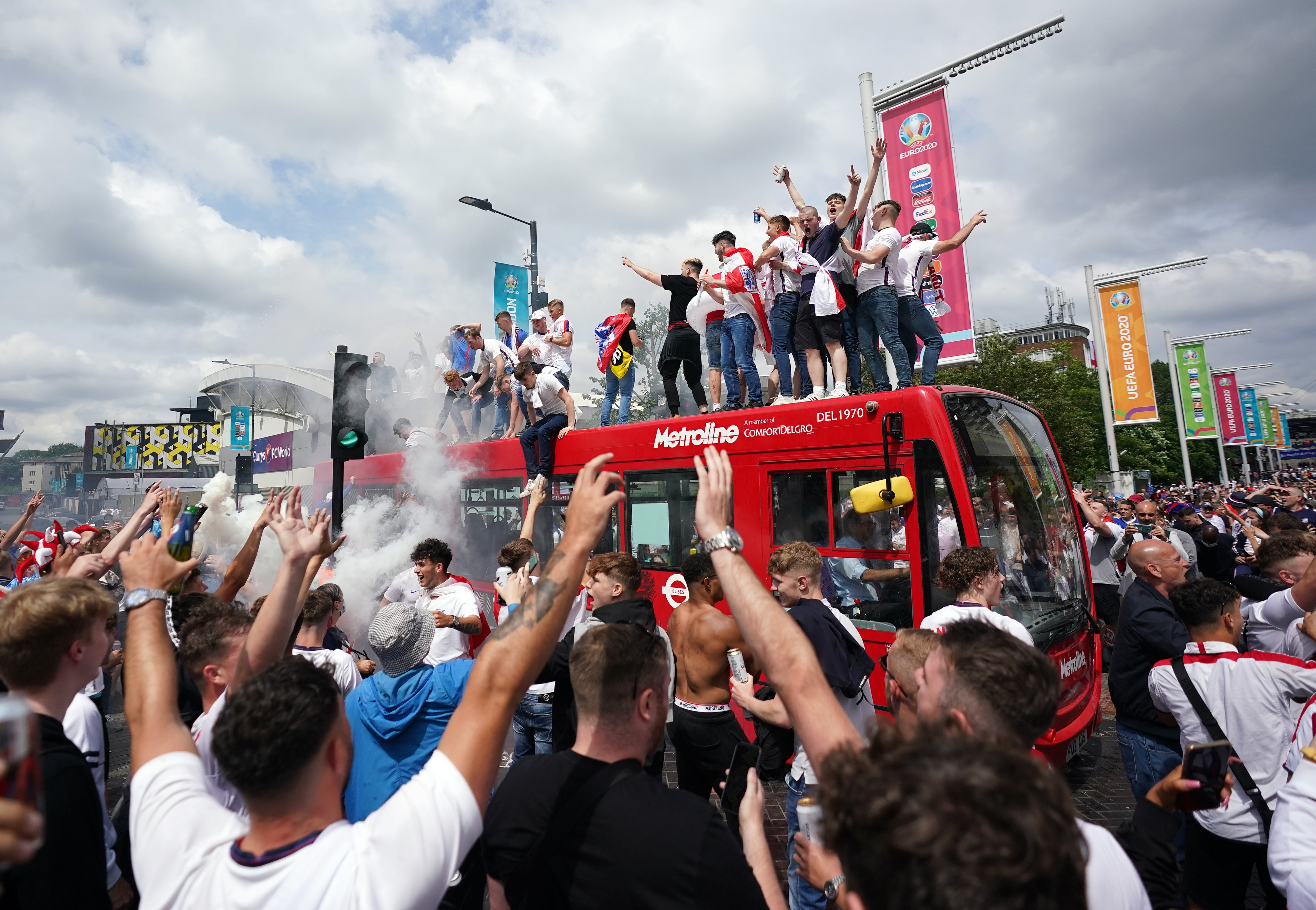 The scenes of disorder at Wembley at last summer’s Euro 2020 final can never be repeated, UEFA president Aleksander Ceferin has said (Zac Goodwin/PA)