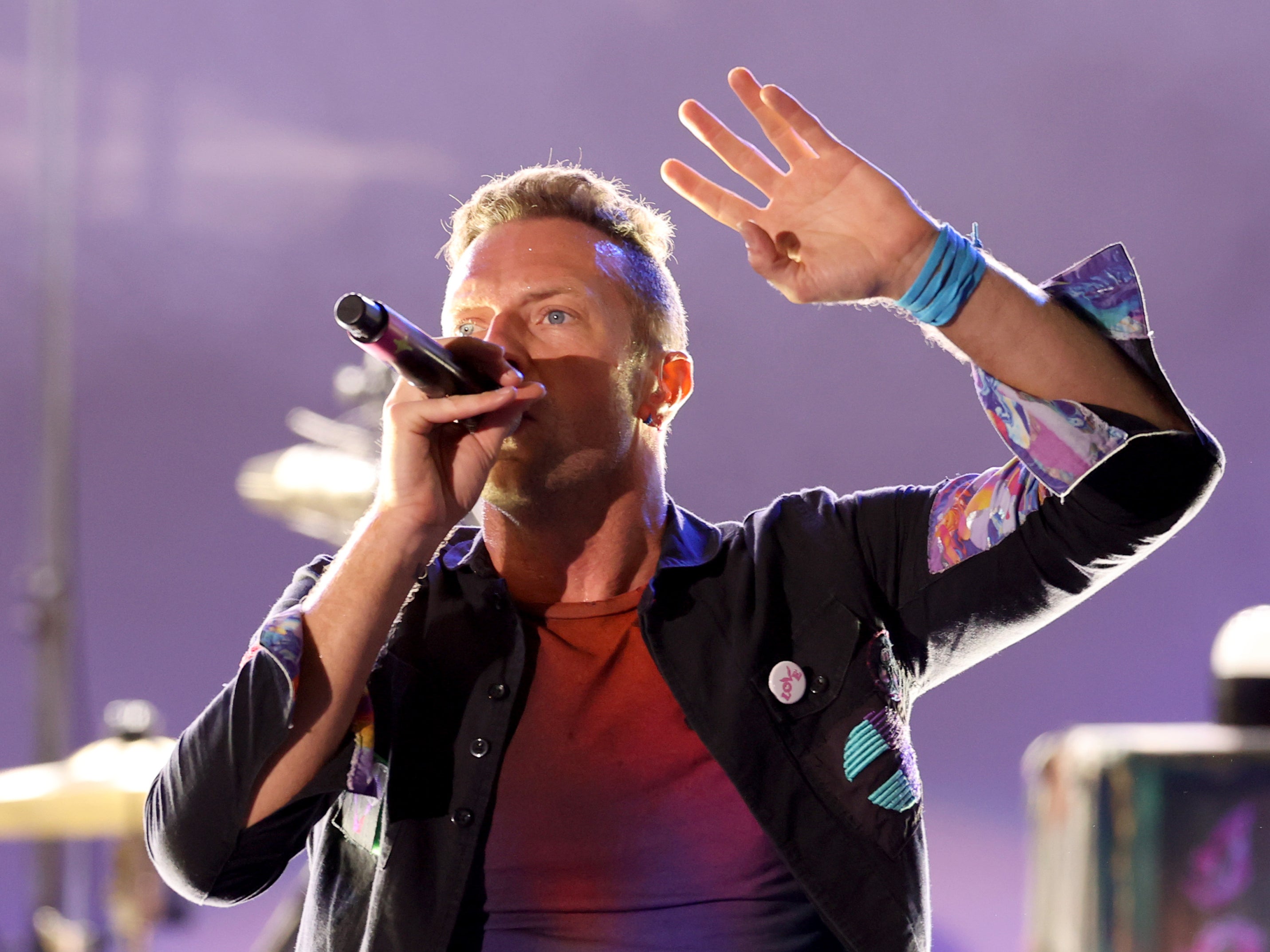 Coldplay frontman Chris Martin performing at the 8th annual We Can Survive concert back in October