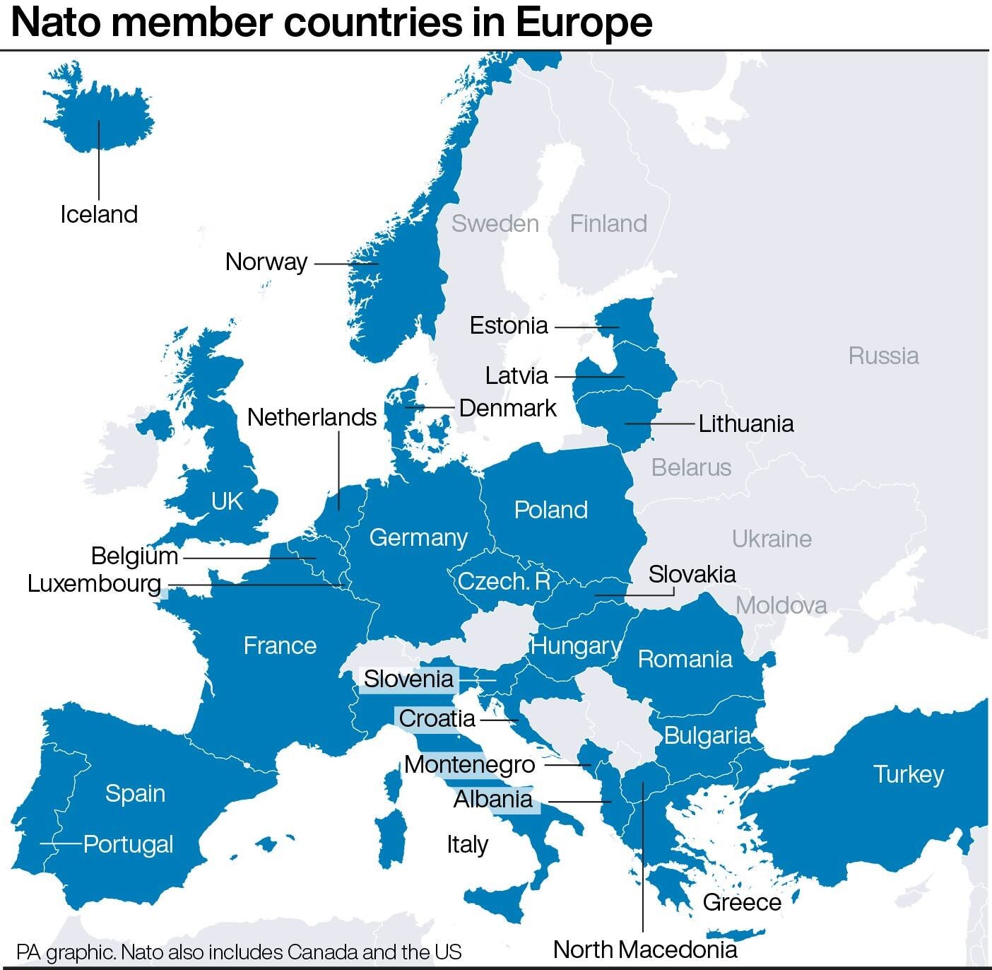 Finland shares a border with Russia