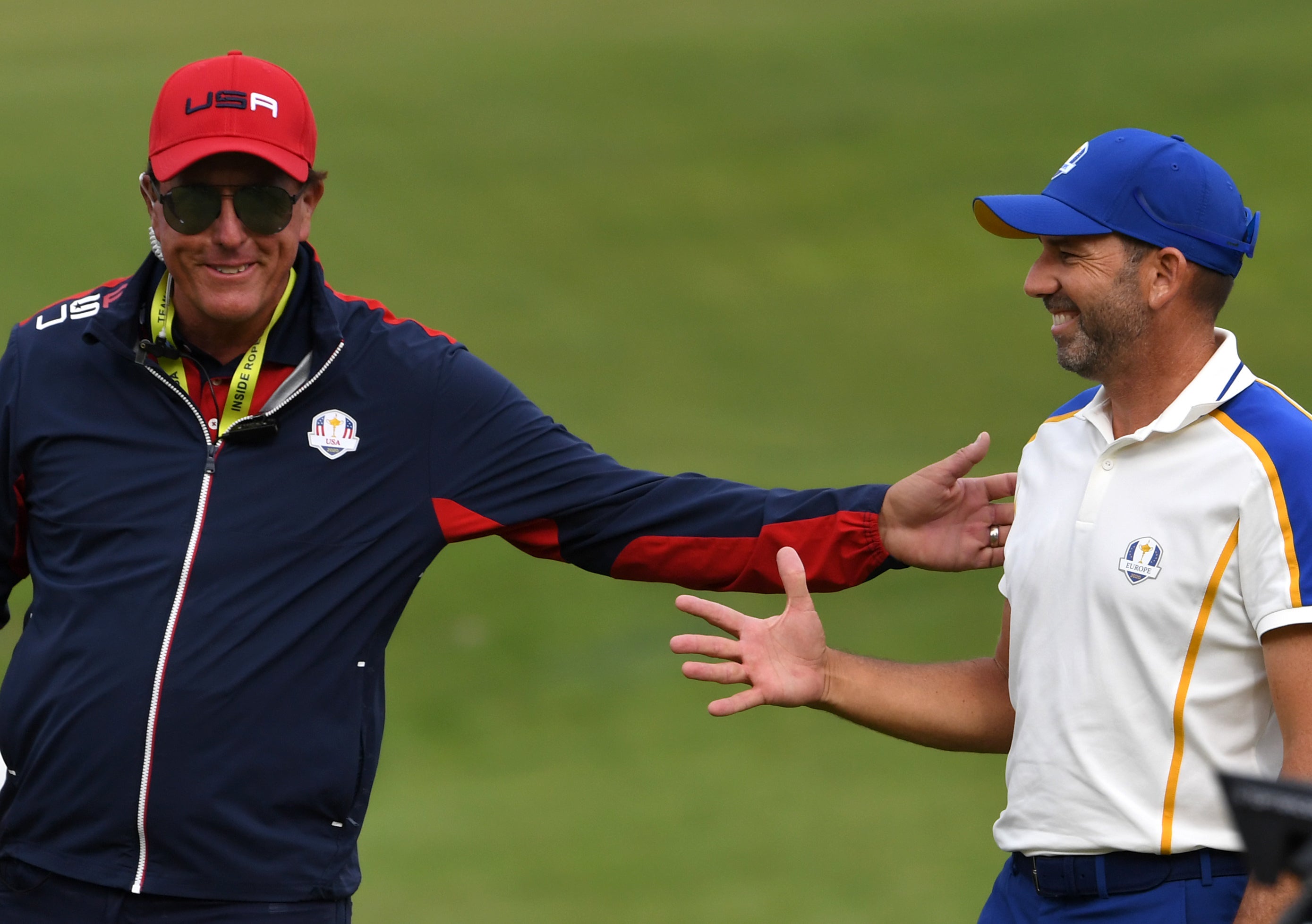 Phil Mickelson, left, and Sergio Garcia, right, have both been linked to the Saudi-backed breakaway (Anthony Behar/PA)