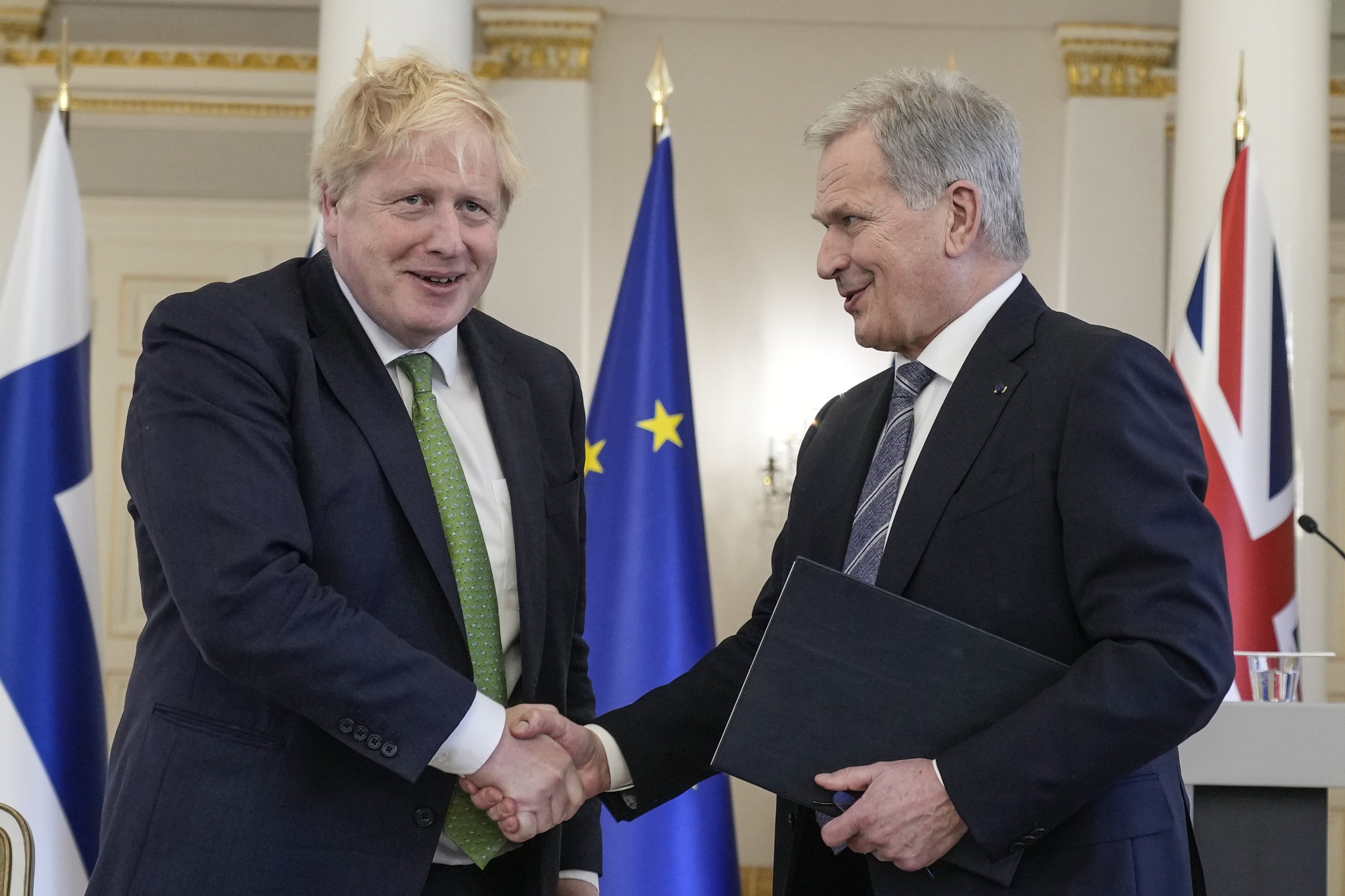 Prime minister Boris Johnson and Finland’s President Sauli Niinisto