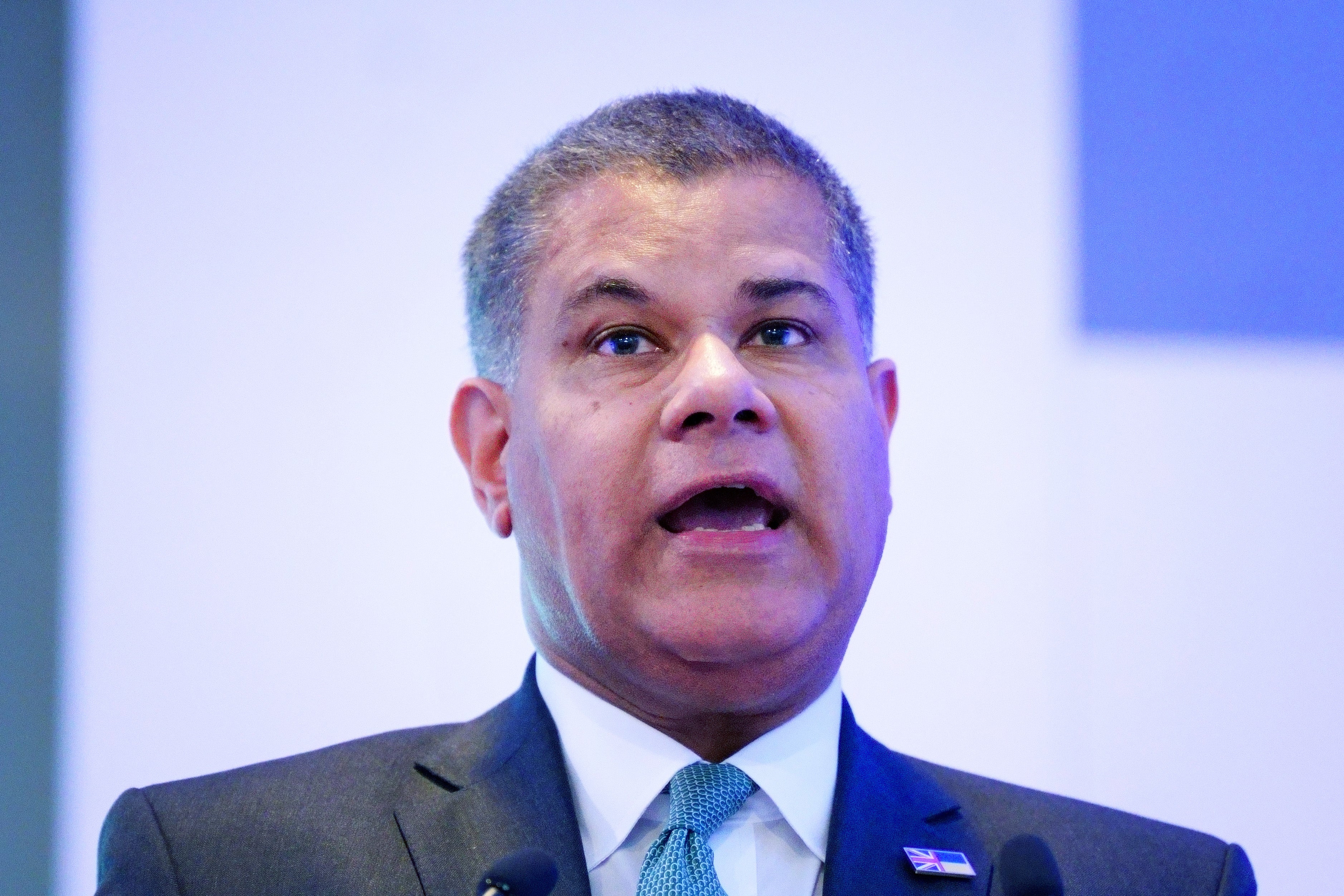 Alok Sharma delivers a keynote speech at the Society of Editors conference at Mary Ward House, Tavistock Place (Victoria Jones/PA)