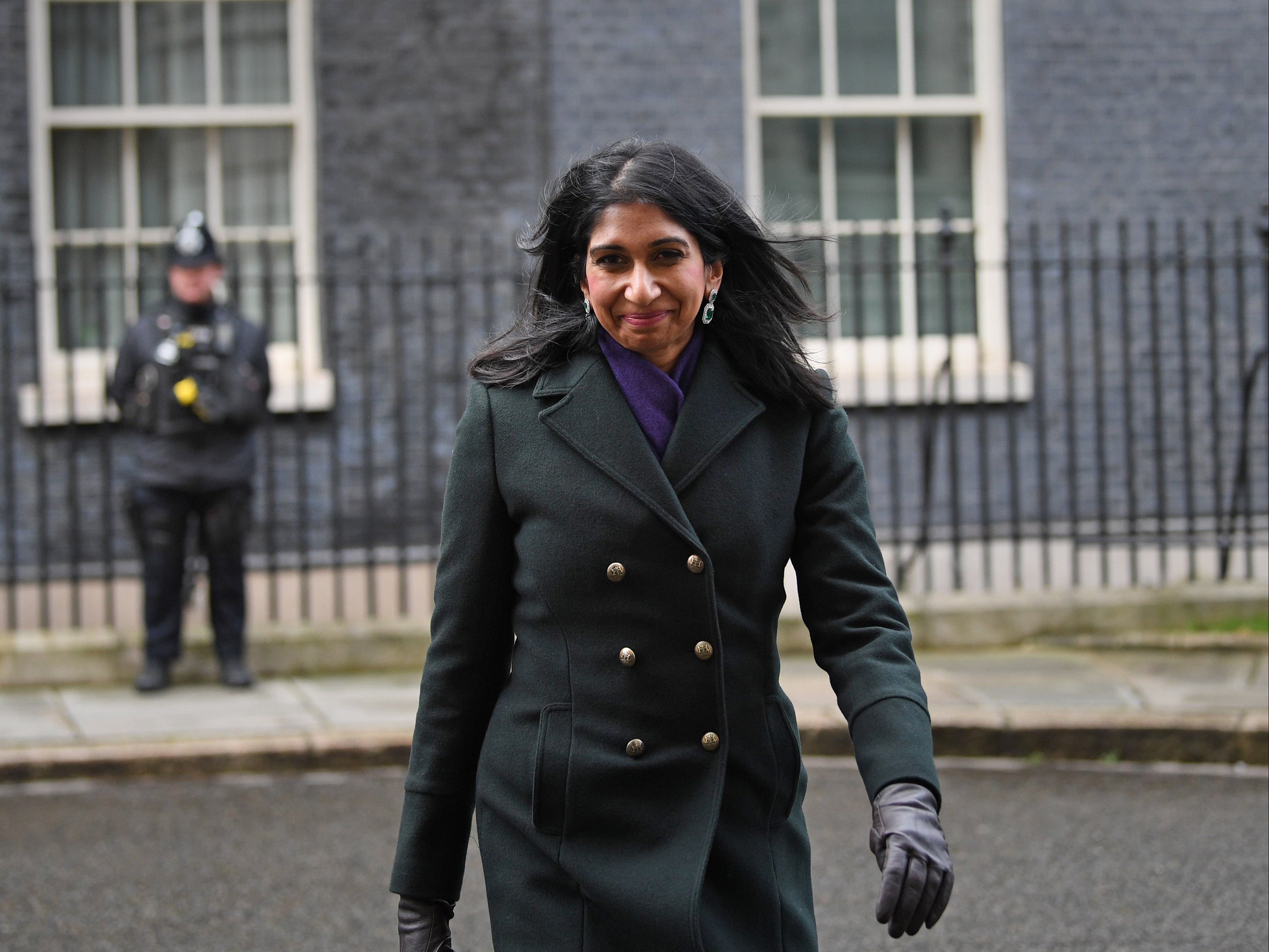 Attorney general Suella Braverman leaving Downing Street