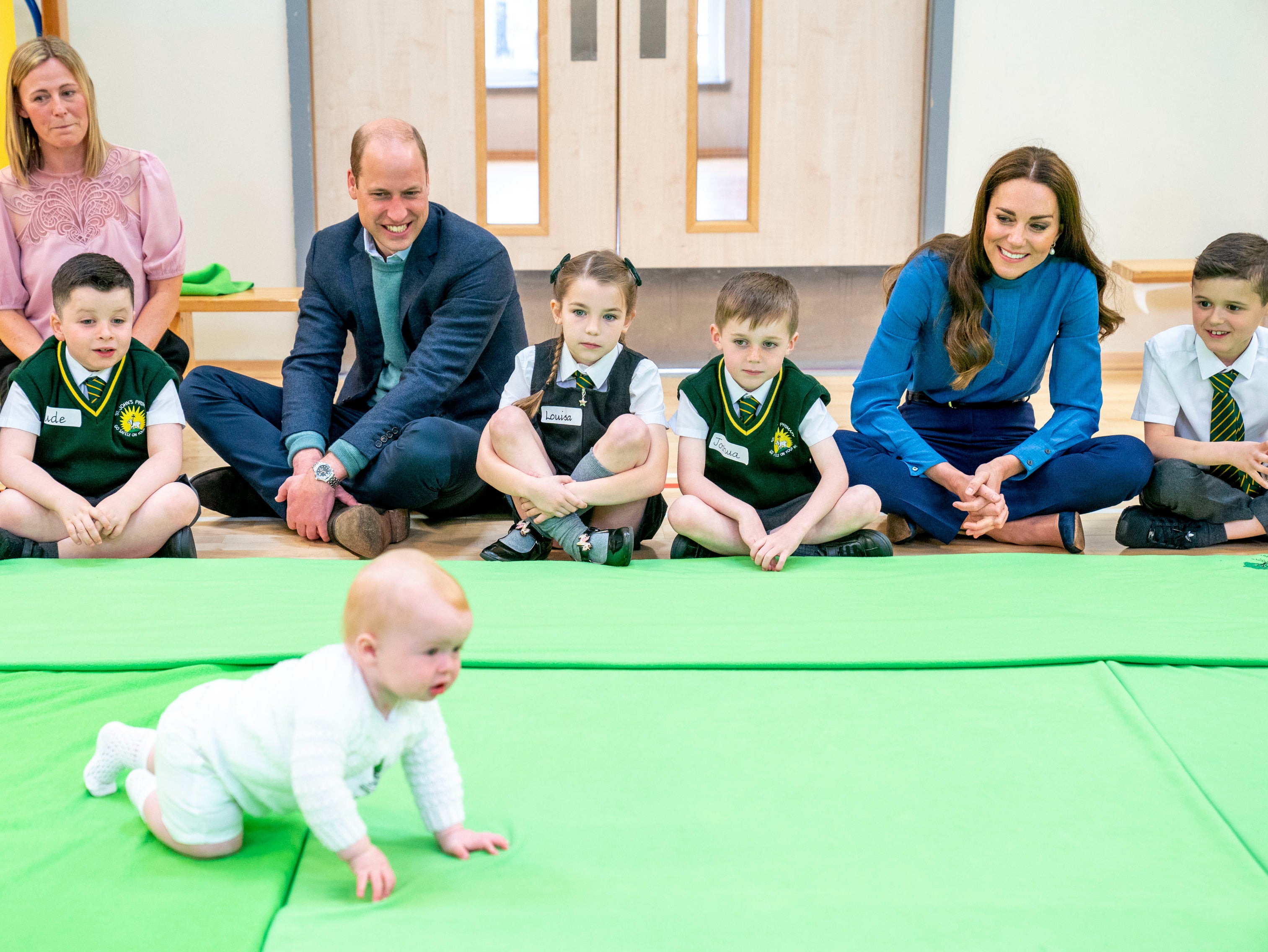 William and Kate met baby Saul