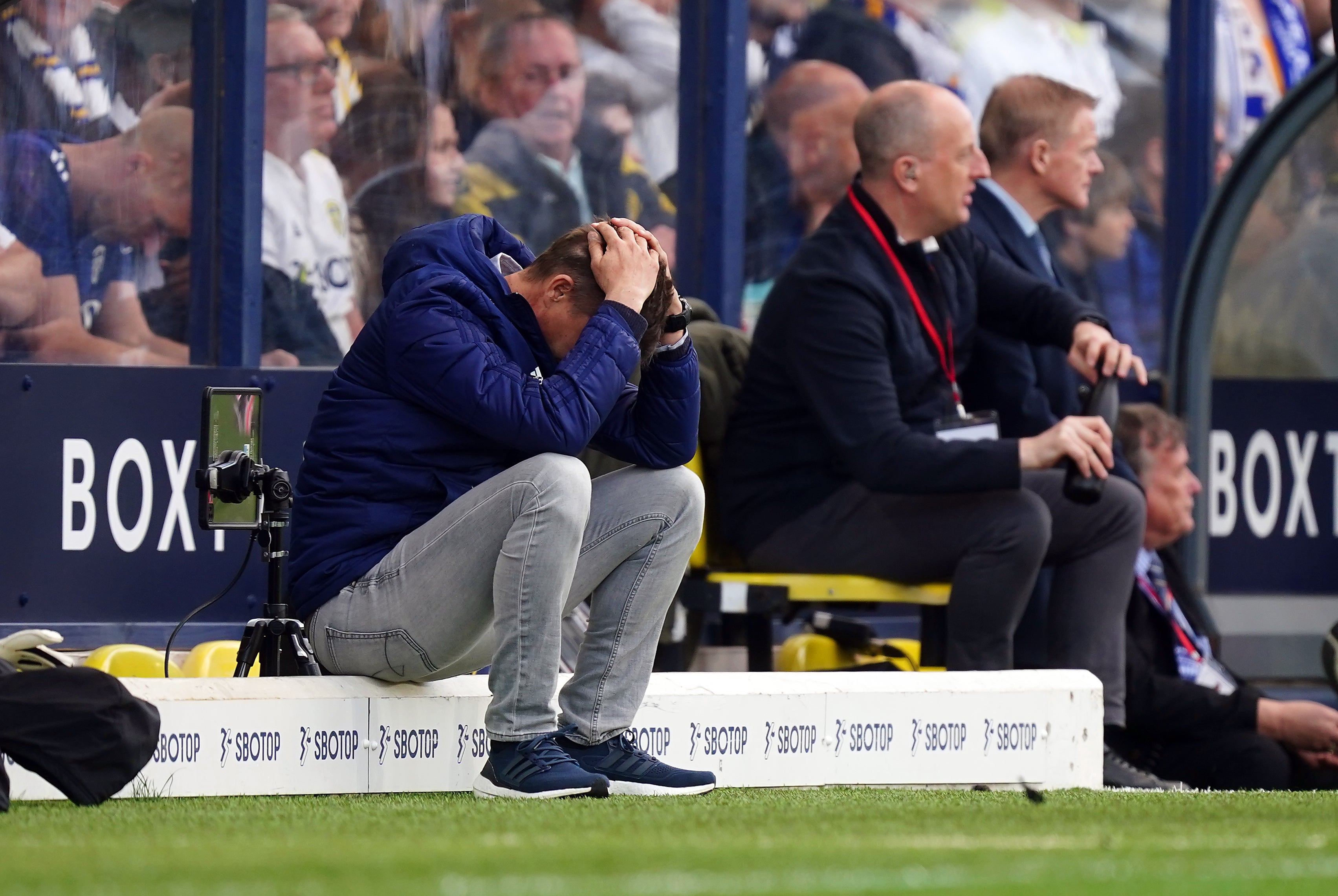 Leeds boss Jesse Marsch could not hide his disappointment after Chelsea’s early opening goal (Mike Egerton/PA)