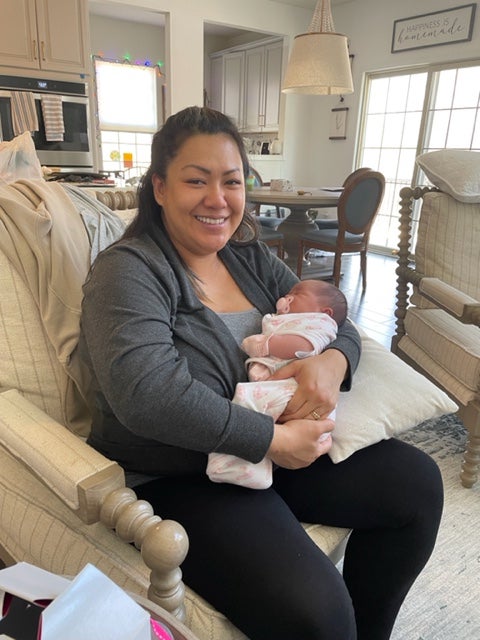 Phi Nguyen, 40, of Lansdale, PA, enlisted family members to help her get formula for 8-week-old Violet amid shortages and rations