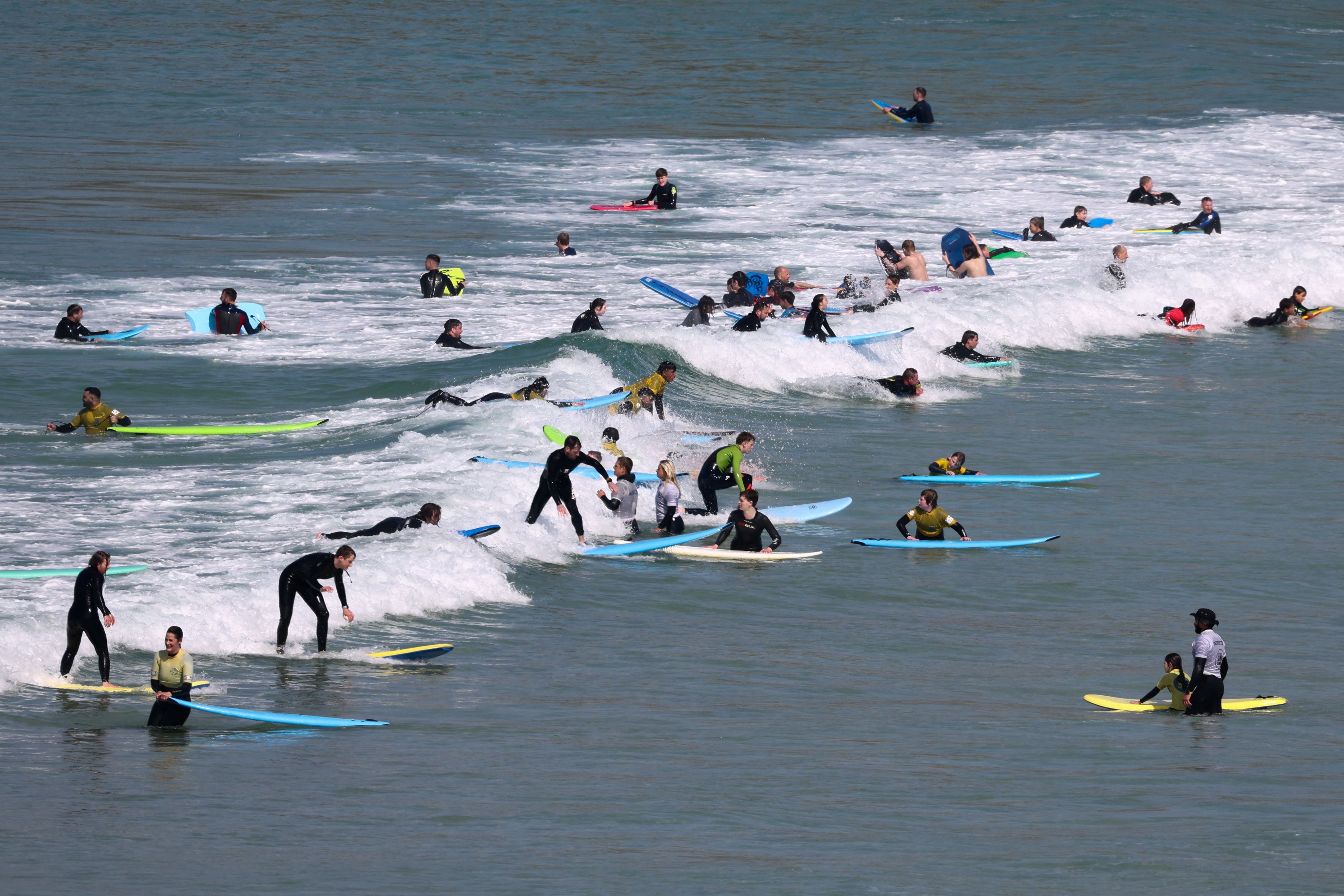 Summer likely to be very hot. Pictured: Surfers at Porthmeor beach in St Ives