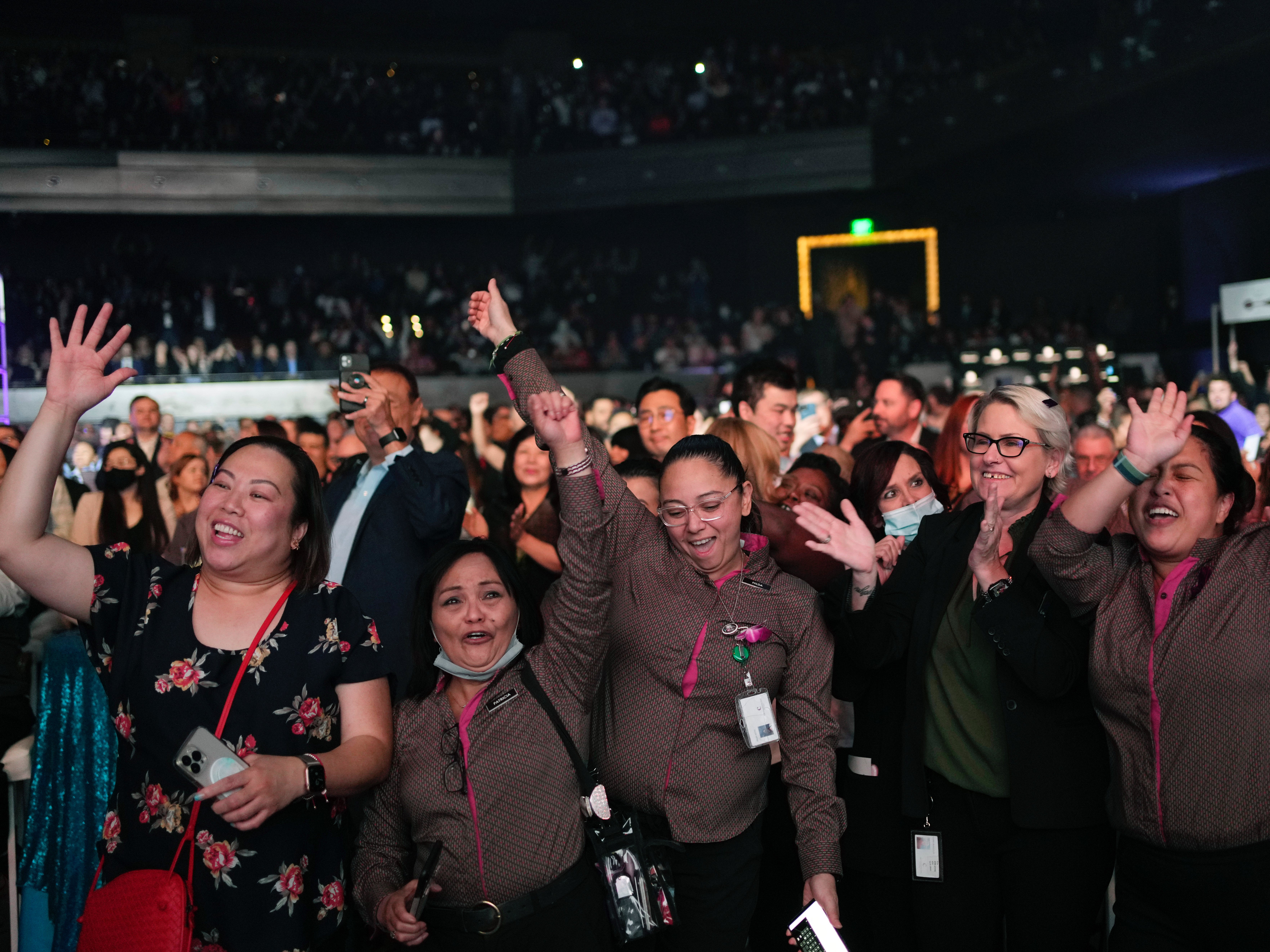 Employees of The Cosmopolitan of Las Vegas celebrate