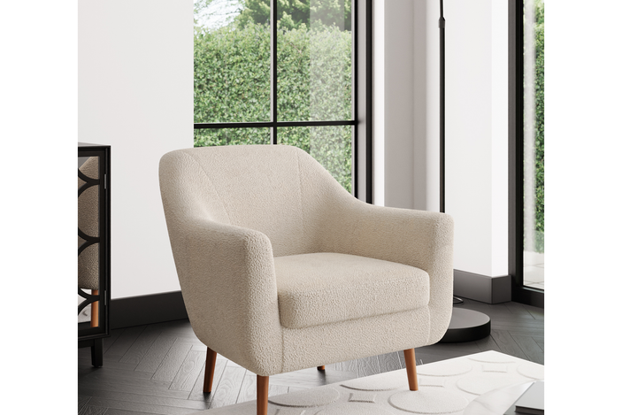 Eddie Sandstone sherpa tub chair