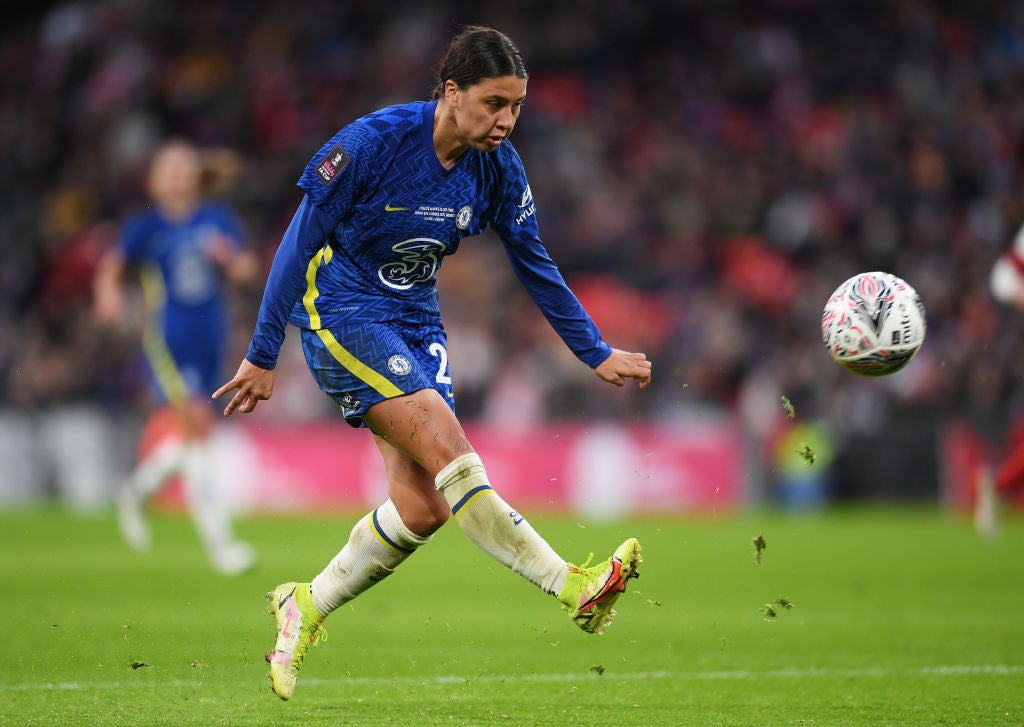 Sam Kerr’s chip against Arsenal sealed victory in last season’s FA Cup final