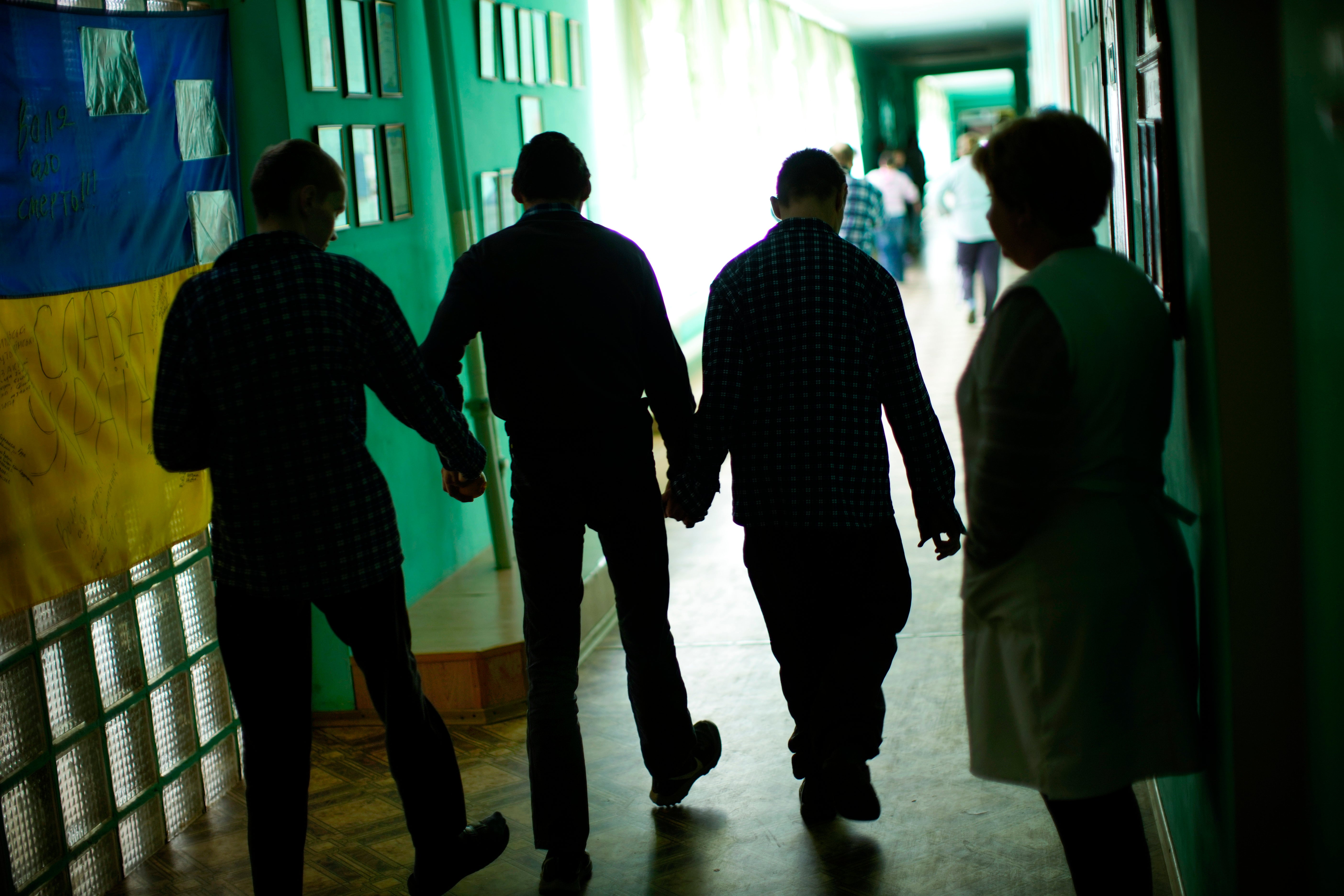 APTOPIX Russia Ukraine War Disabled Evacuation