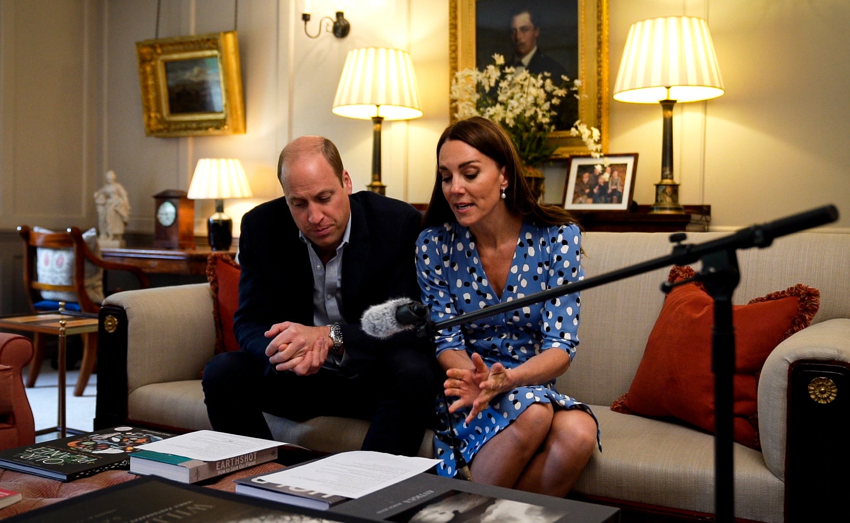 The Duke and Duchess of Cambridge recording their message (Kensington Palace/PA)