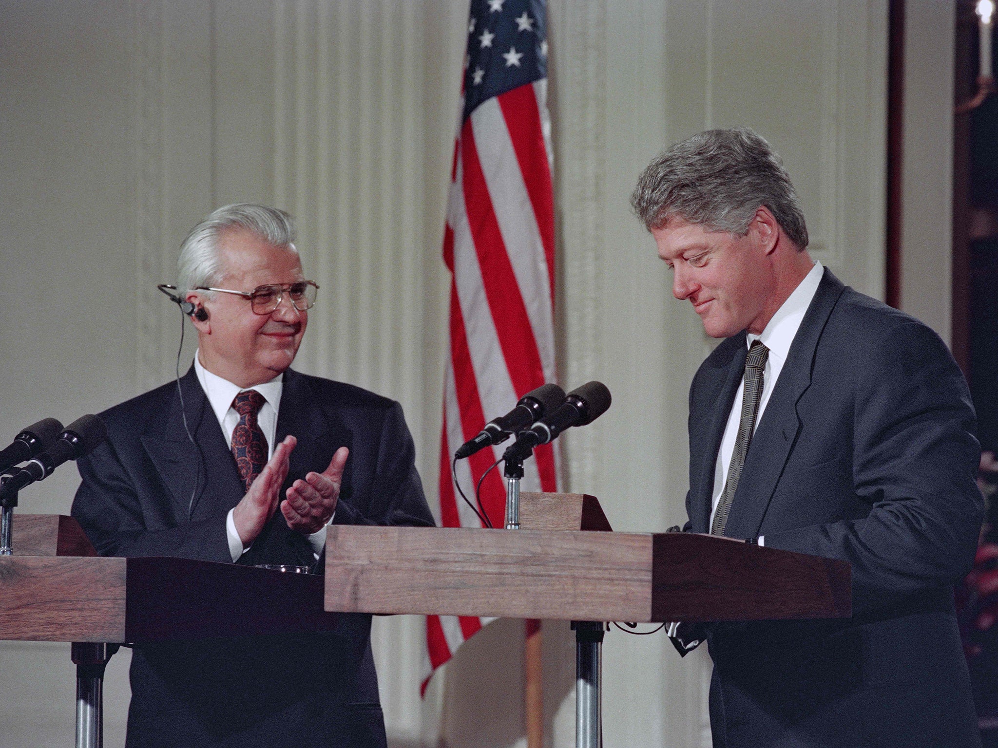 With former president Bill Clinton in 1994