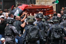 Shireen Abu Akleh: Israeli forces attack mourners carrying casket of dead Al Jazeera journalist