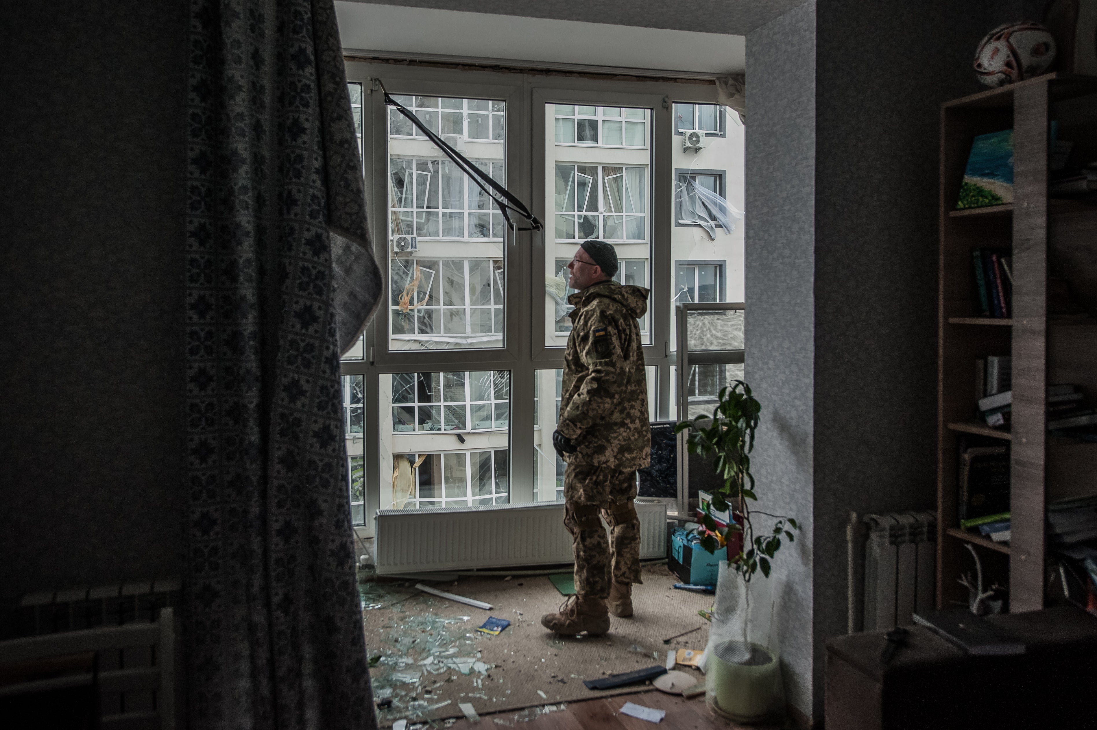 Said Ismagilov, Mufti of Ukrainian Muslims and member of the territorial defense of Kyiv, at his home in an apartment in Bucha, near Kyiv