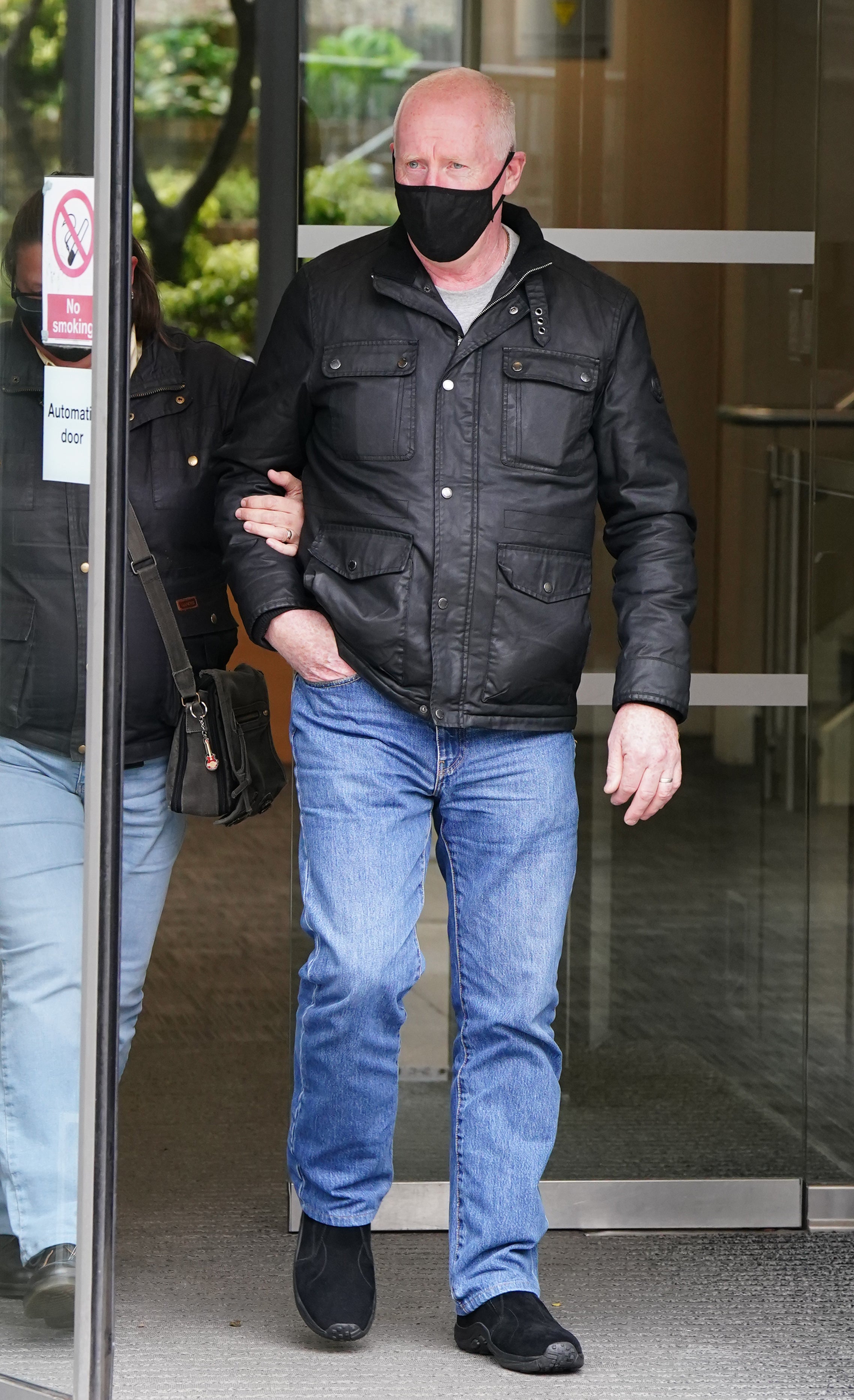 Witness Harry Kolberg leaving Capital House in Edinburgh for the public inquiry into the death of Sheku Bayoh (Jane Barlow/PA)