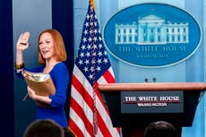 Psaki shuts down journalist repeatedly shouting questions over his colleagues during her final briefing: ‘Simon, please stop!’