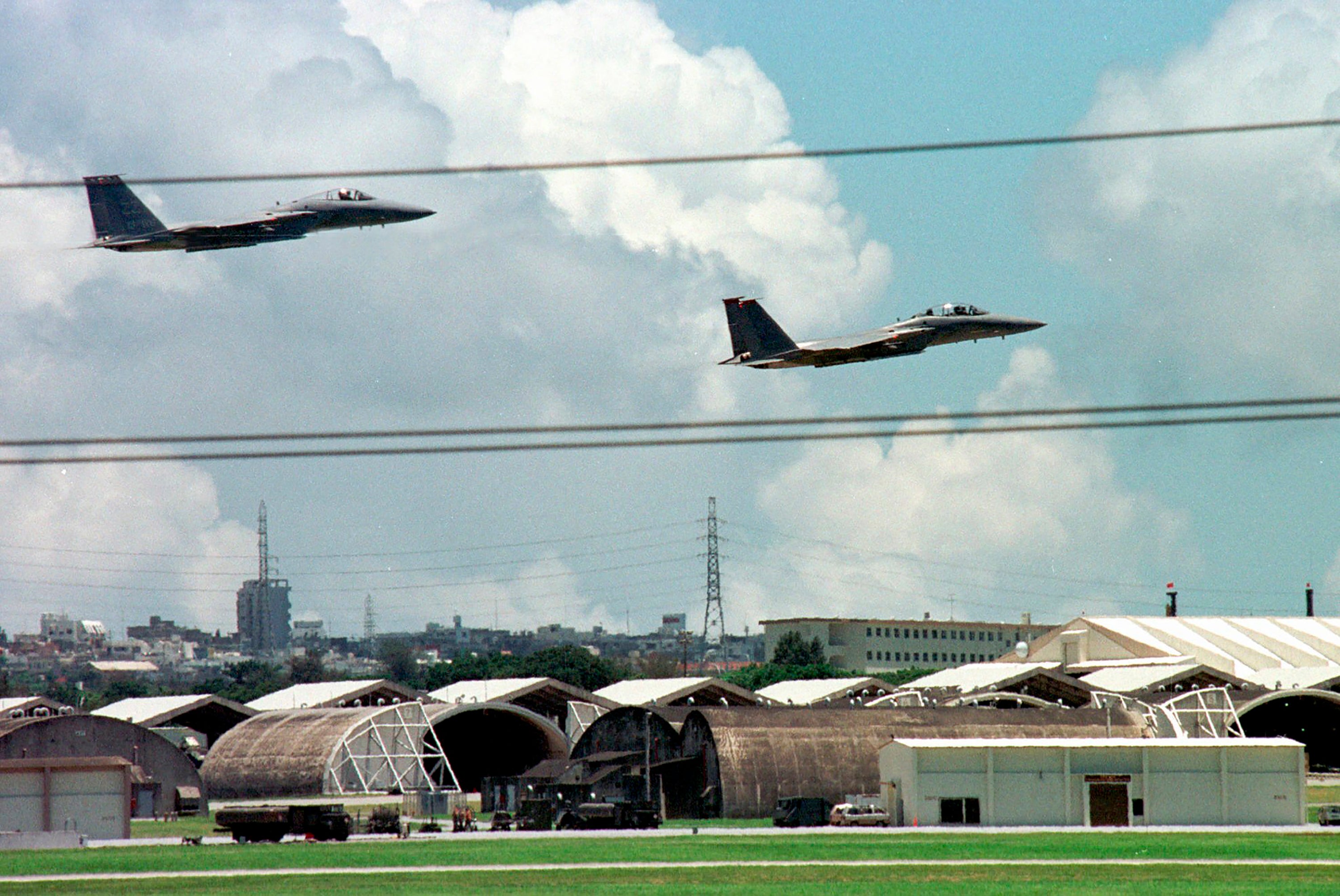 The explosion occurred at or near Kadena Air Base