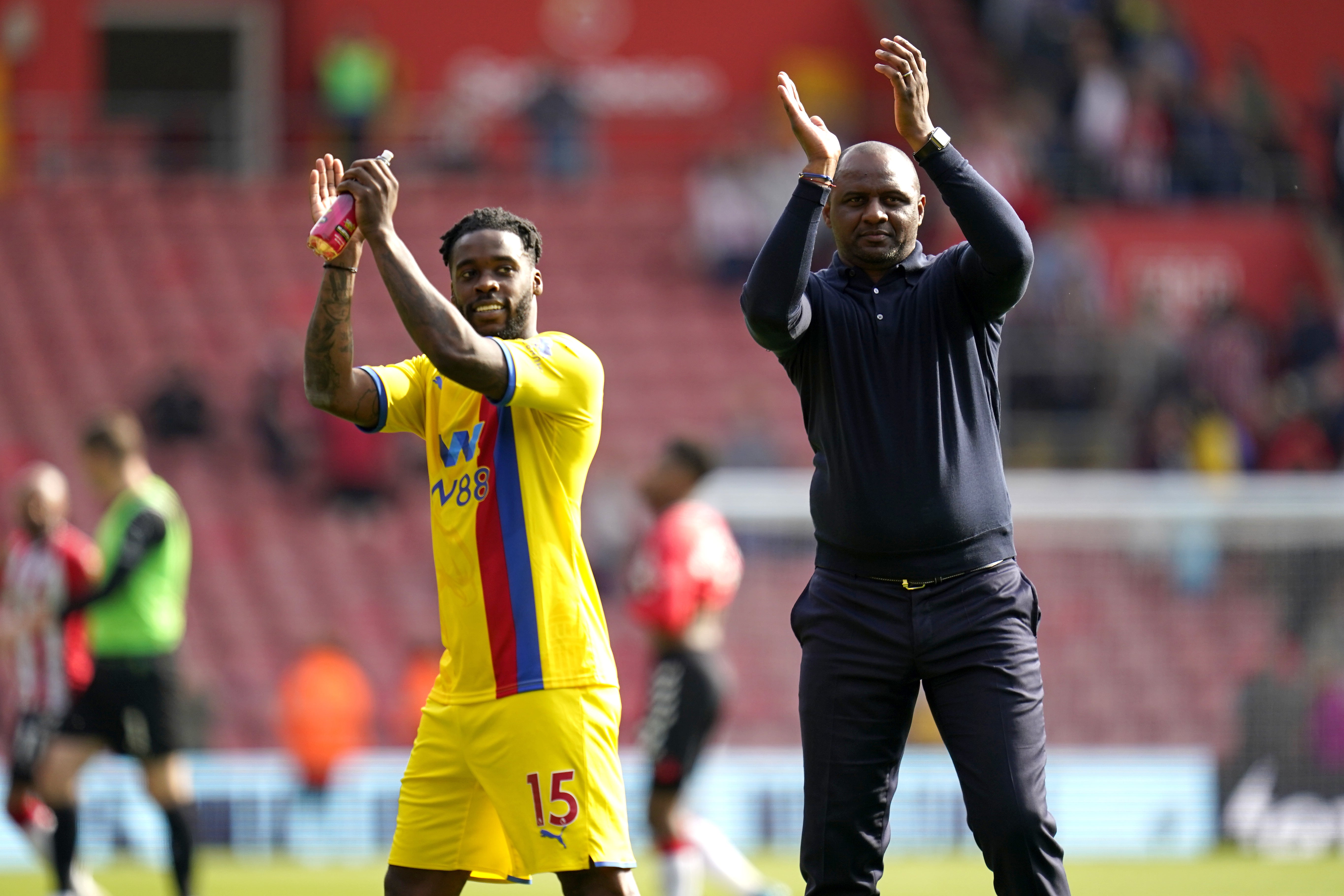 Patrick Vieira wants Crystal Palace to aim high (Andrew Matthews/PA)