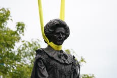 Margaret Thatcher statue egged within hours of going up in home town of Grantham