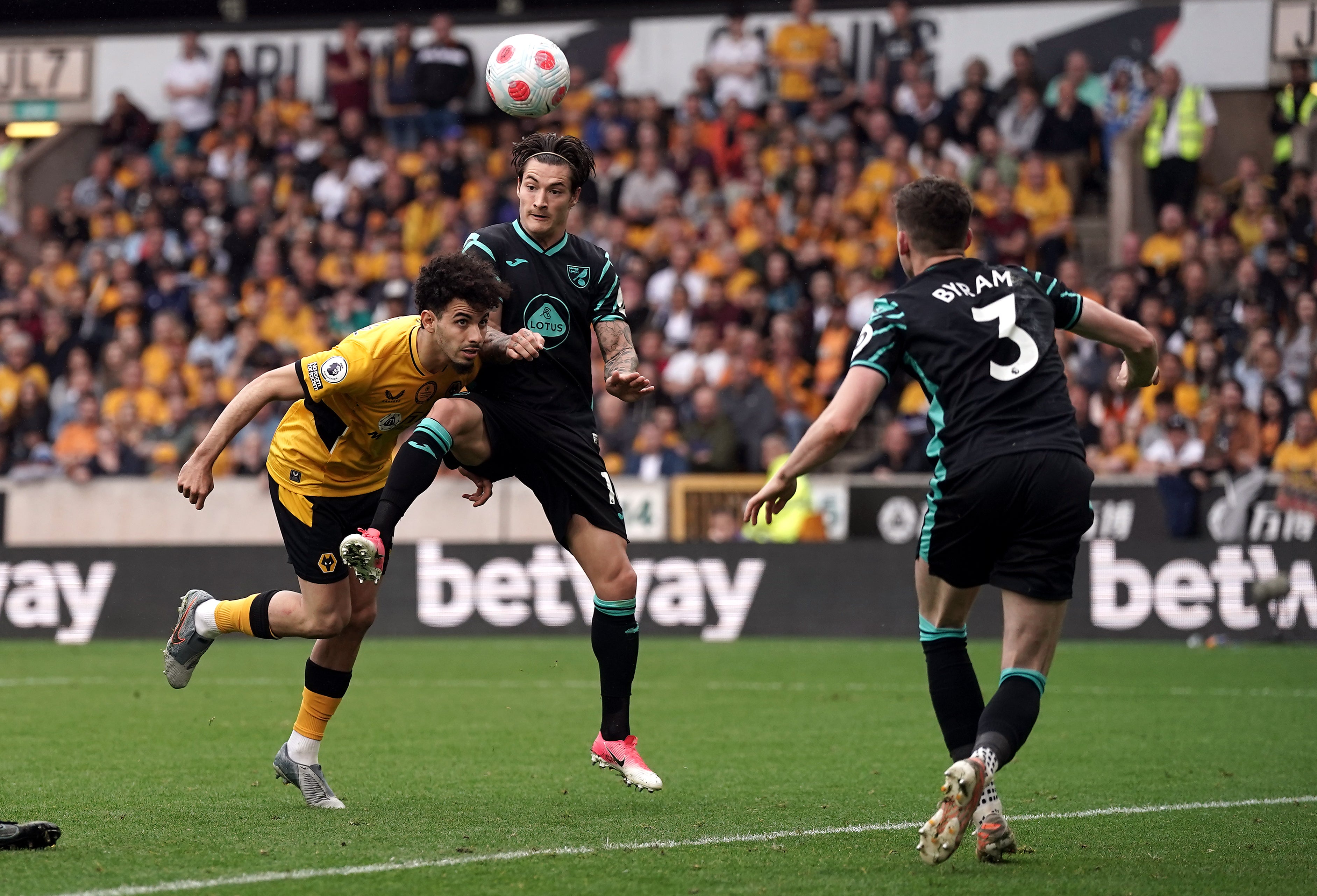 Wolves’ Rayan Ait-Nouri scored the hosts’ leveller against Norwich (Nick Potts/PA)