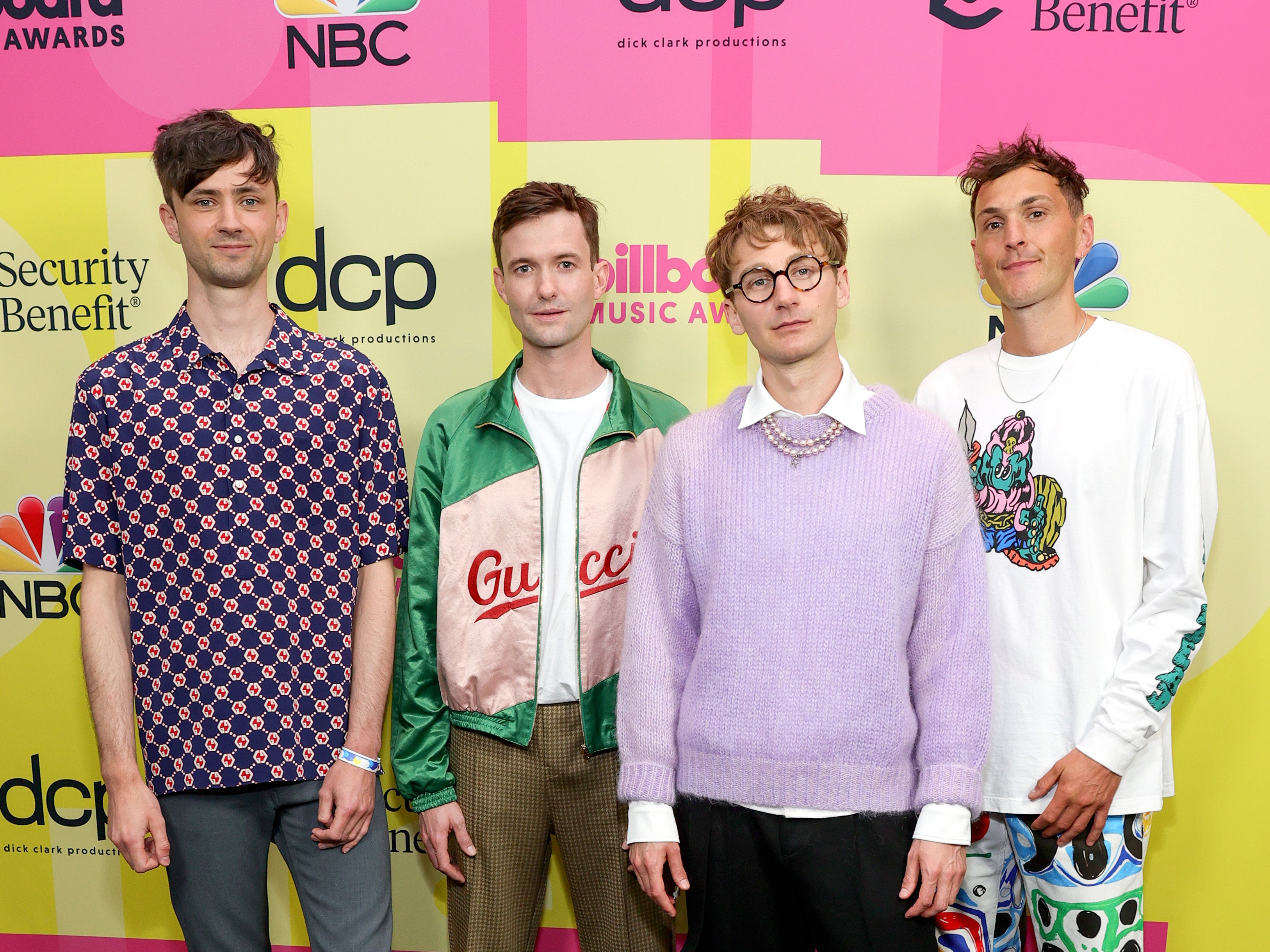 Glass Animals backstage at the 2021 Billboard Music Awards