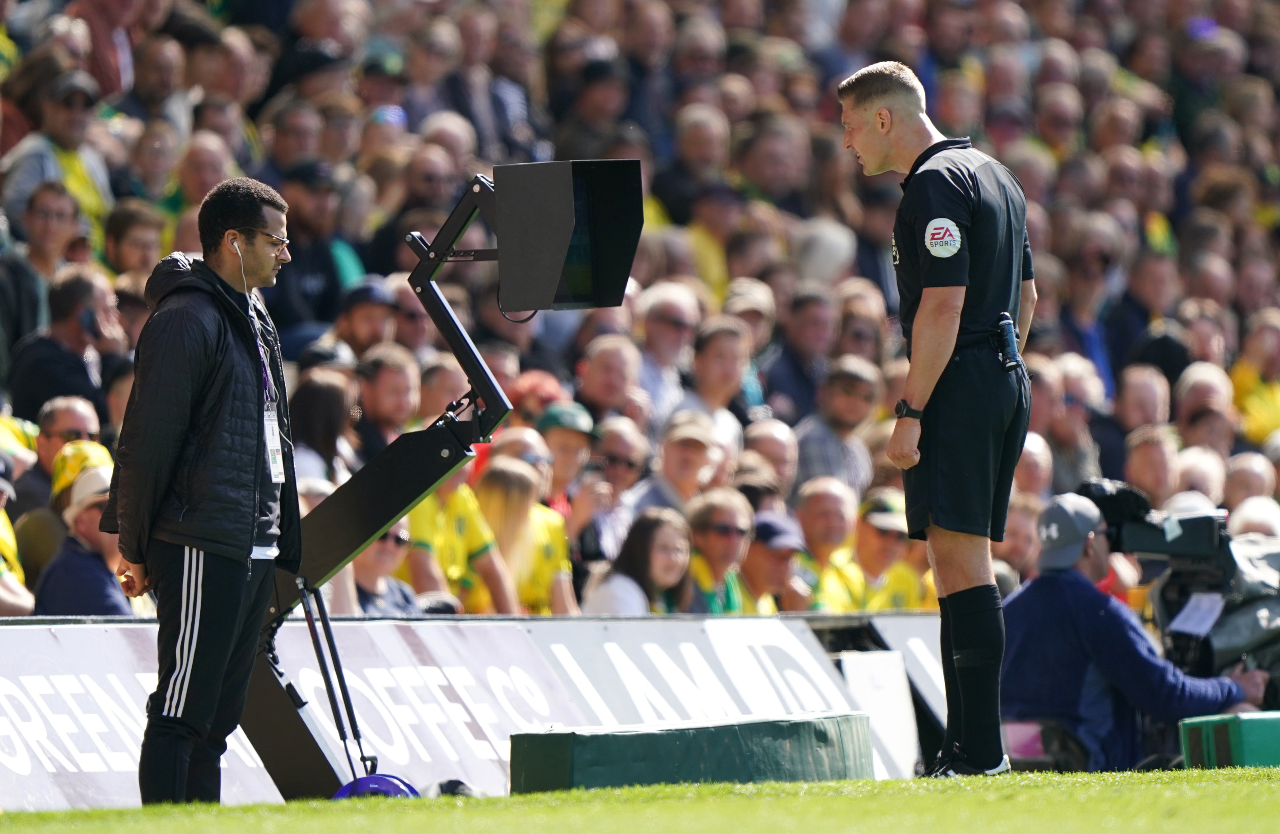 The use of video replays to help refereeing decisions was adopted by the Premier League in 2019 (Joe Giddens/PA)