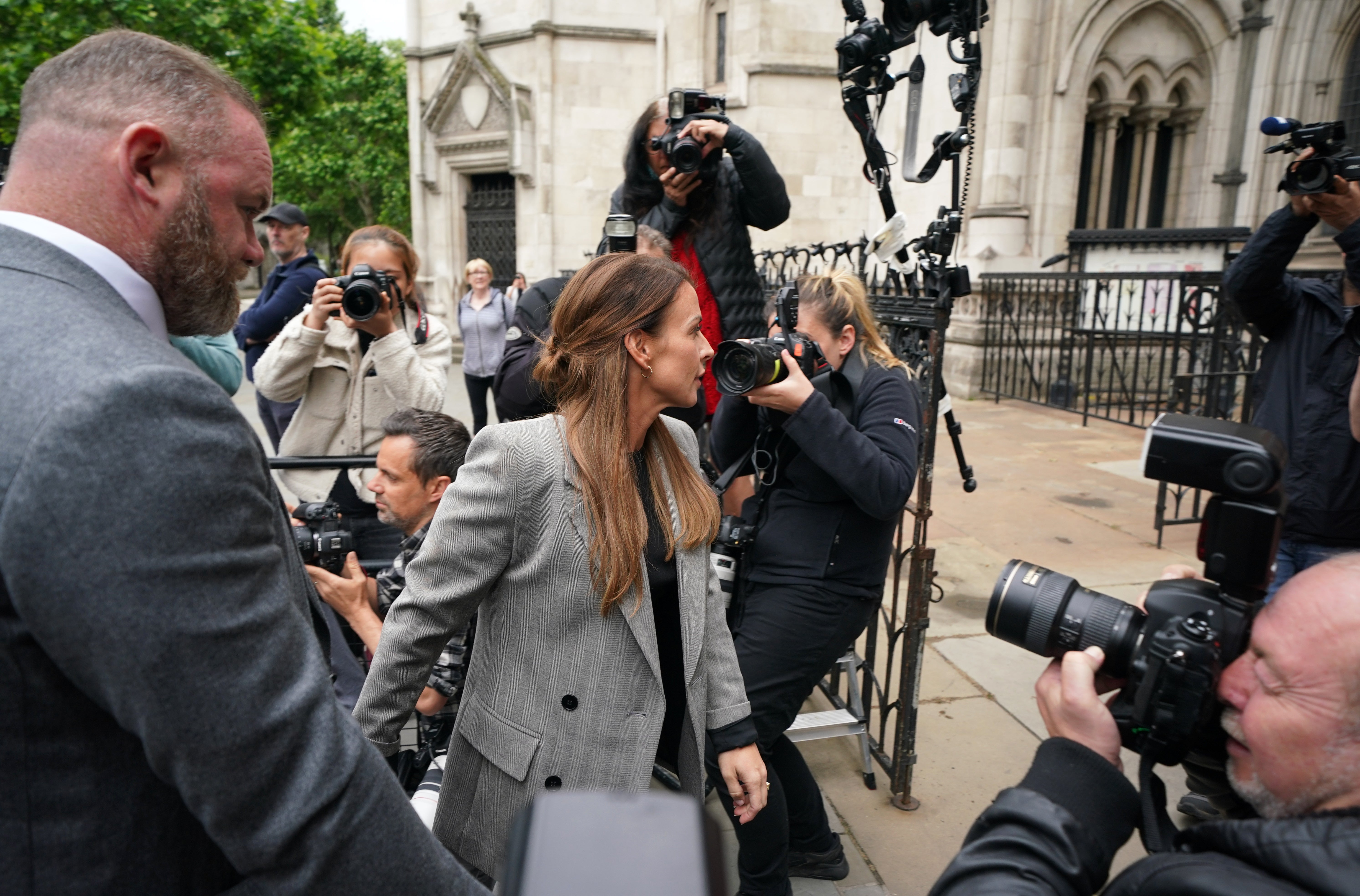 Coleen and Wayne Rooney arrive at the Royal Courts Of Justice (Yui Mok/PA)