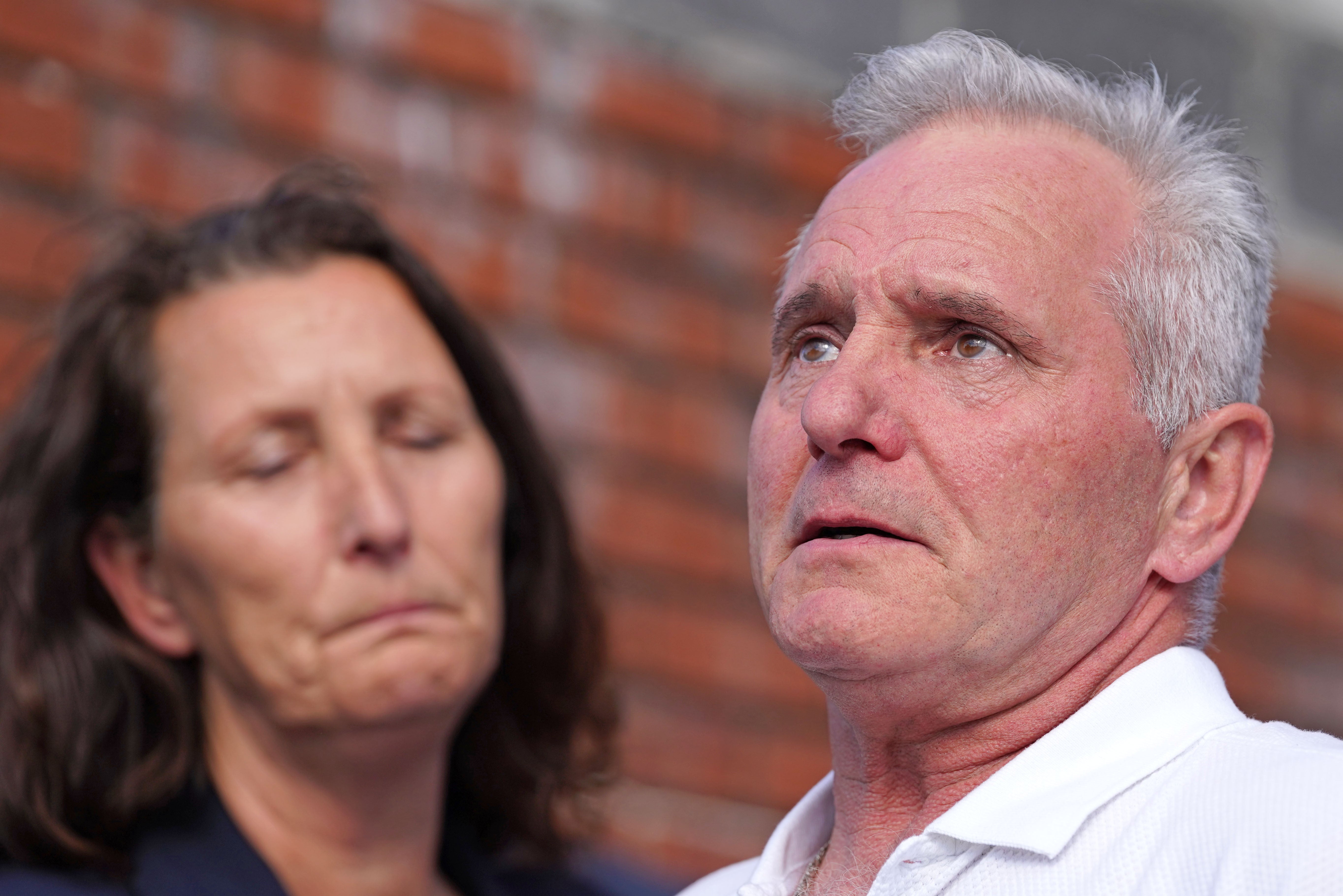 Paul James, husband of PCSO Julia James outside Canterbury Crown Court (Gareth Fuller/PA)