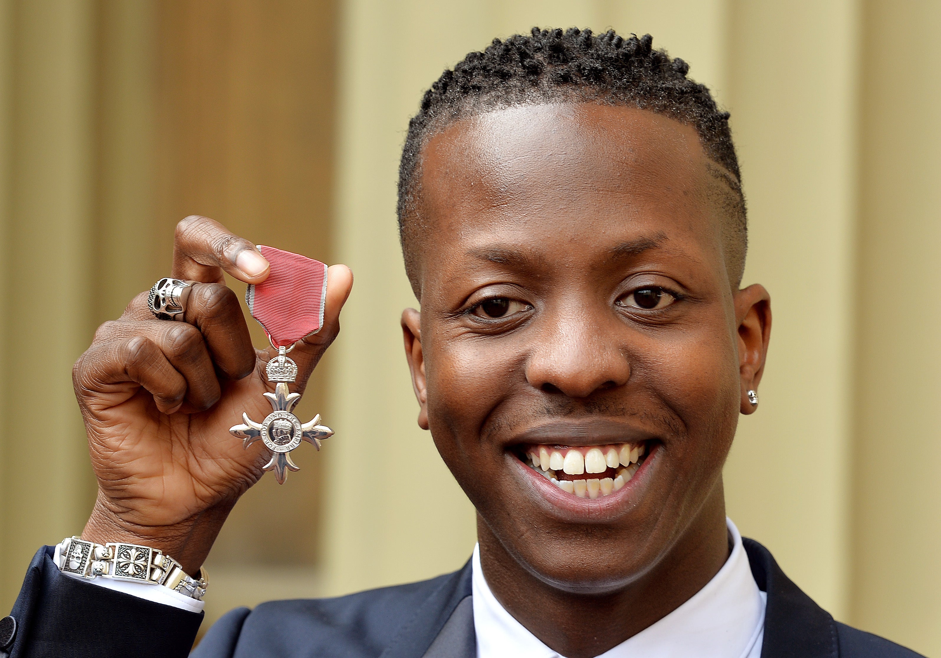 Jamal Edwards after being made a Member of the British Empire (John Stillwell/PA)