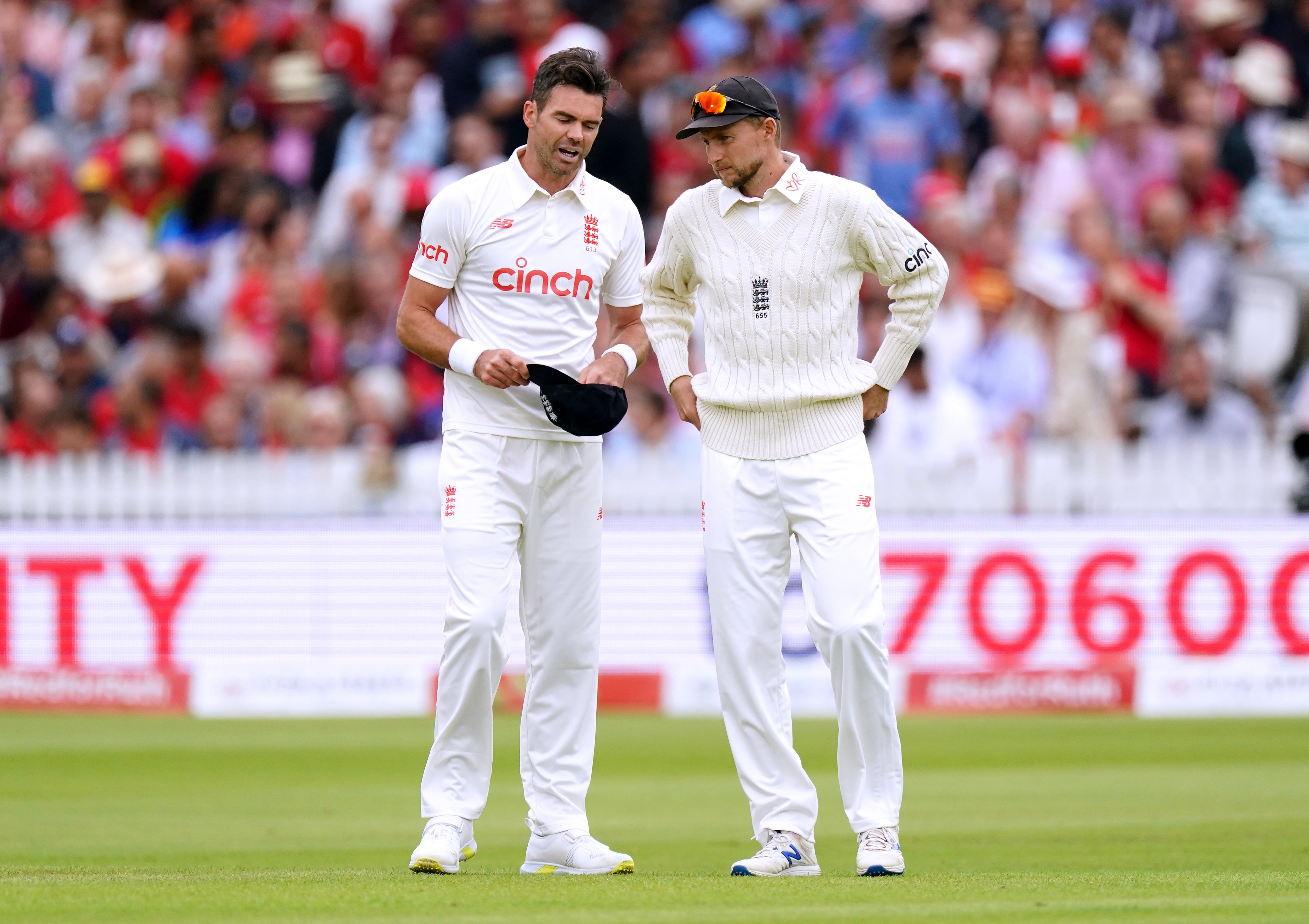 James Anderson, left, insists he feels no animosity towards Joe Root