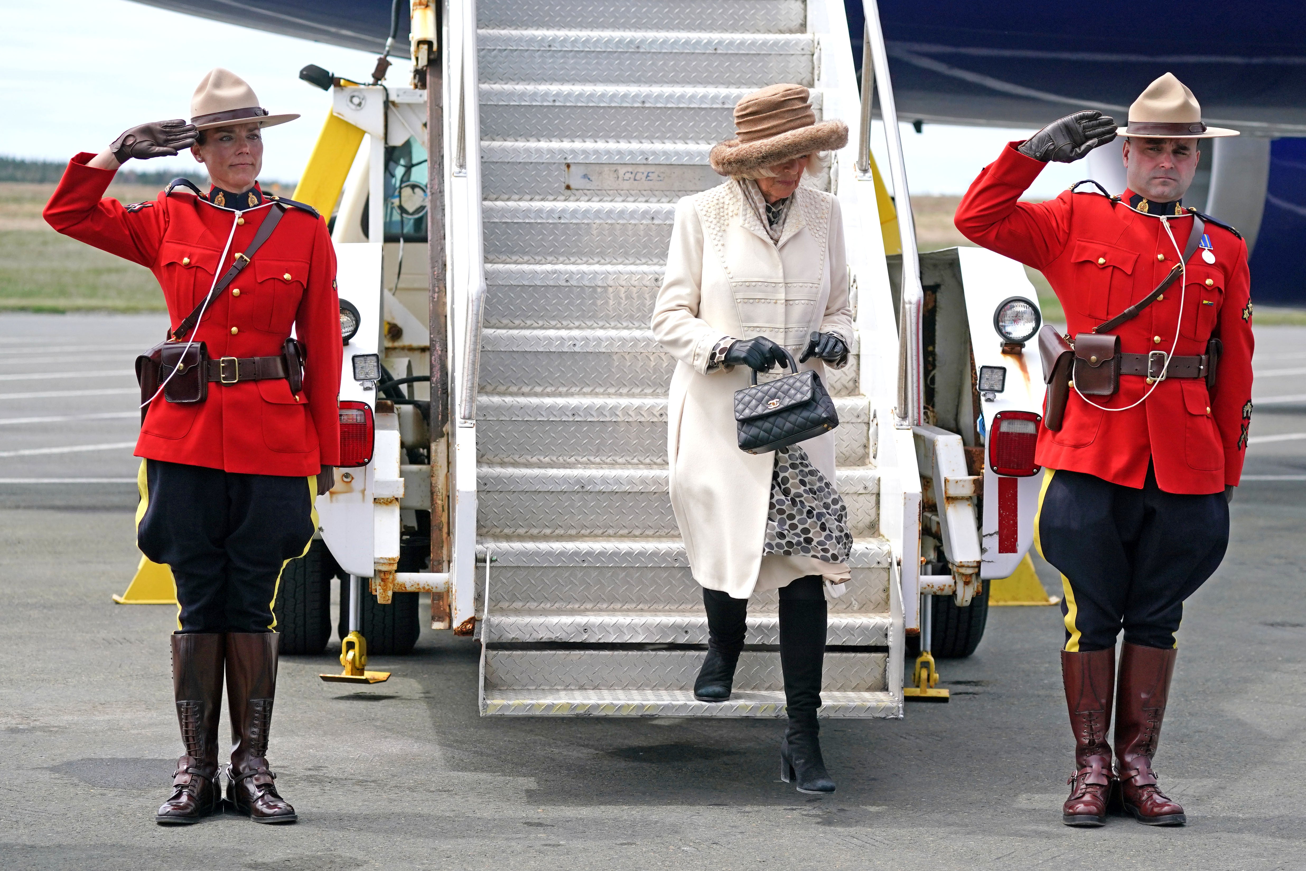 The Duchess of Cornwall arrives in St John’s (Jacob King/PA)