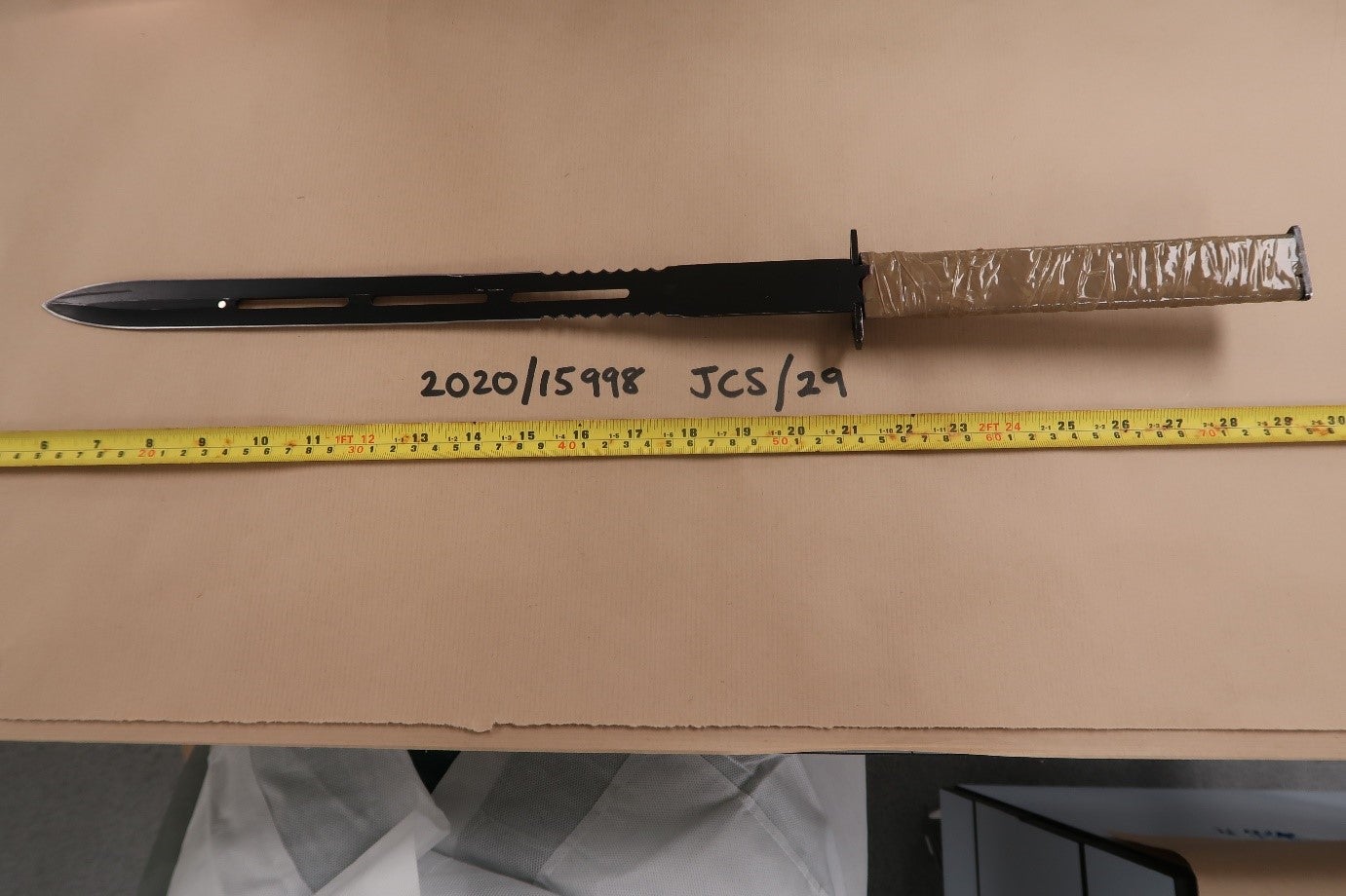 Police uncovered a sword used to threaten the 17-year-old schoolgirl and later identified a fingerprint found on the sheath as belonging to Abdul Howe