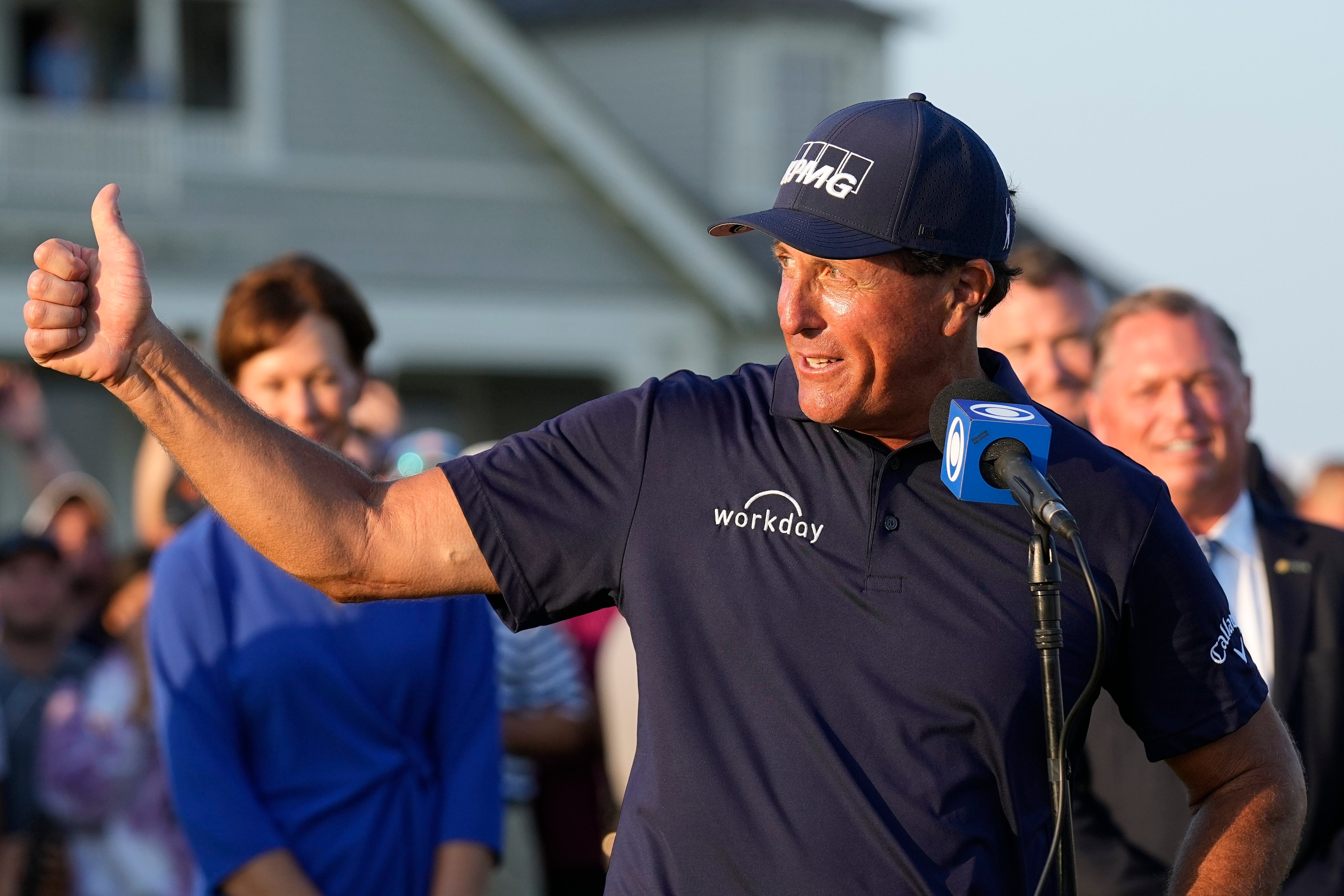 Phil Mickelson became the oldest major champion ever by winning the 2021 US PGA Championship (David J. Phillip/AP)