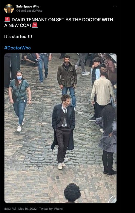 David Tennant spotted filming in London