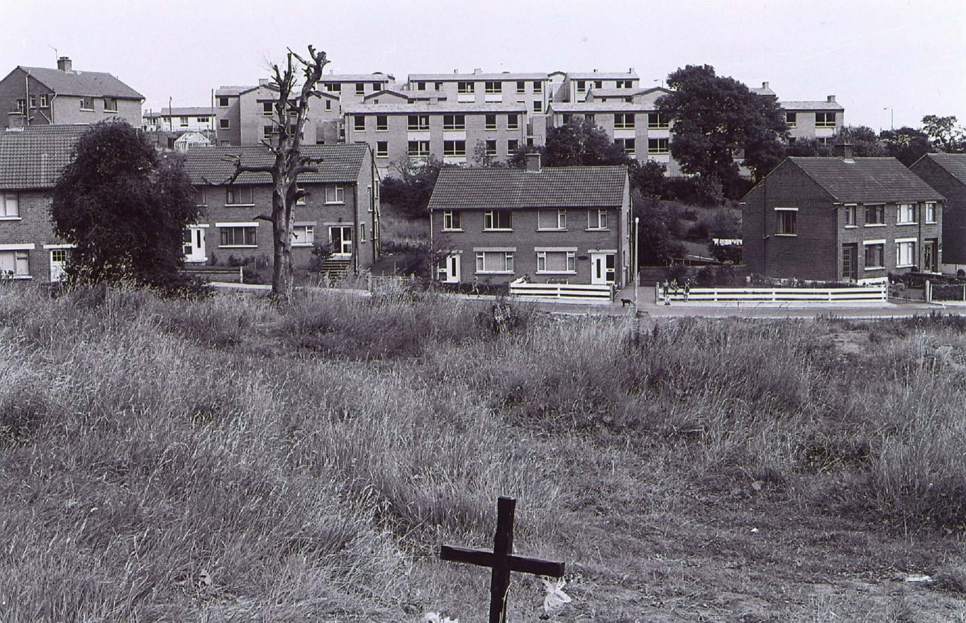 The scene in Ballymurphy, west Belfast following the fatal shooting of 11 civilians by soldiers in 1971 (PA)