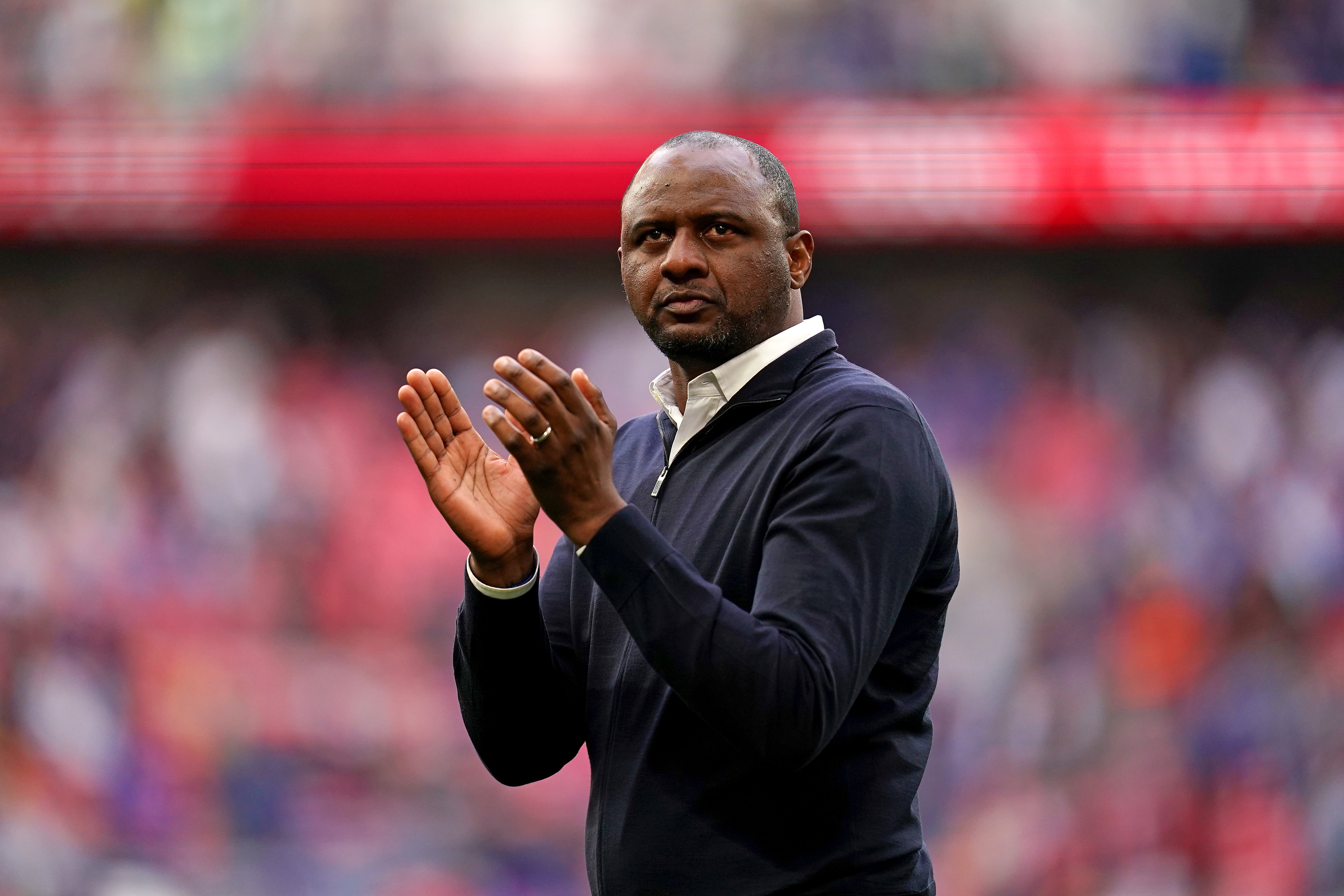 Patrick Vieira’s side face Everton on Thursday night (John Walton/PA)