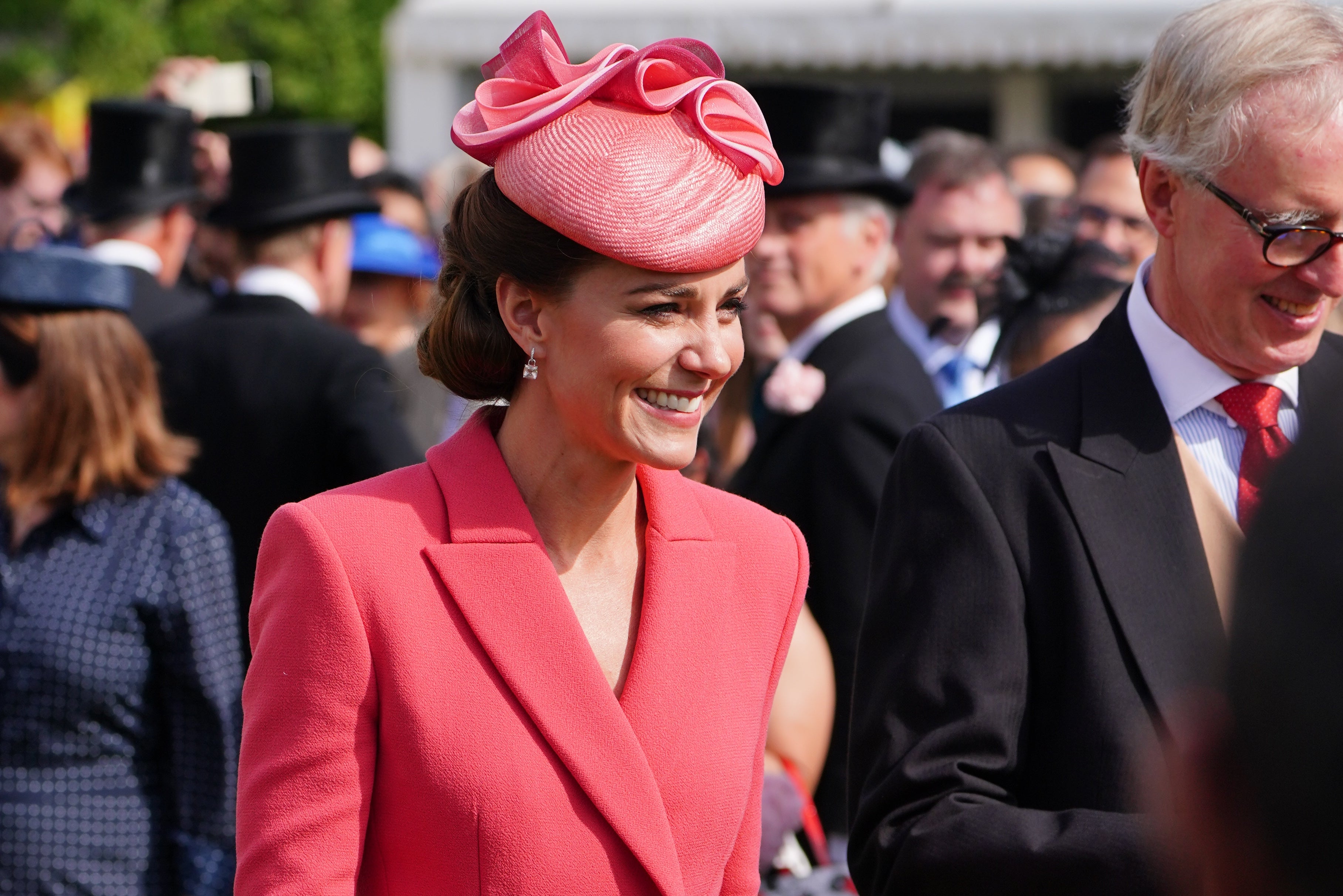 The Duchess of Cambridge attending a Royal Garden Party at Buckingham Palace in London (Dominic Lipinksi/PA)