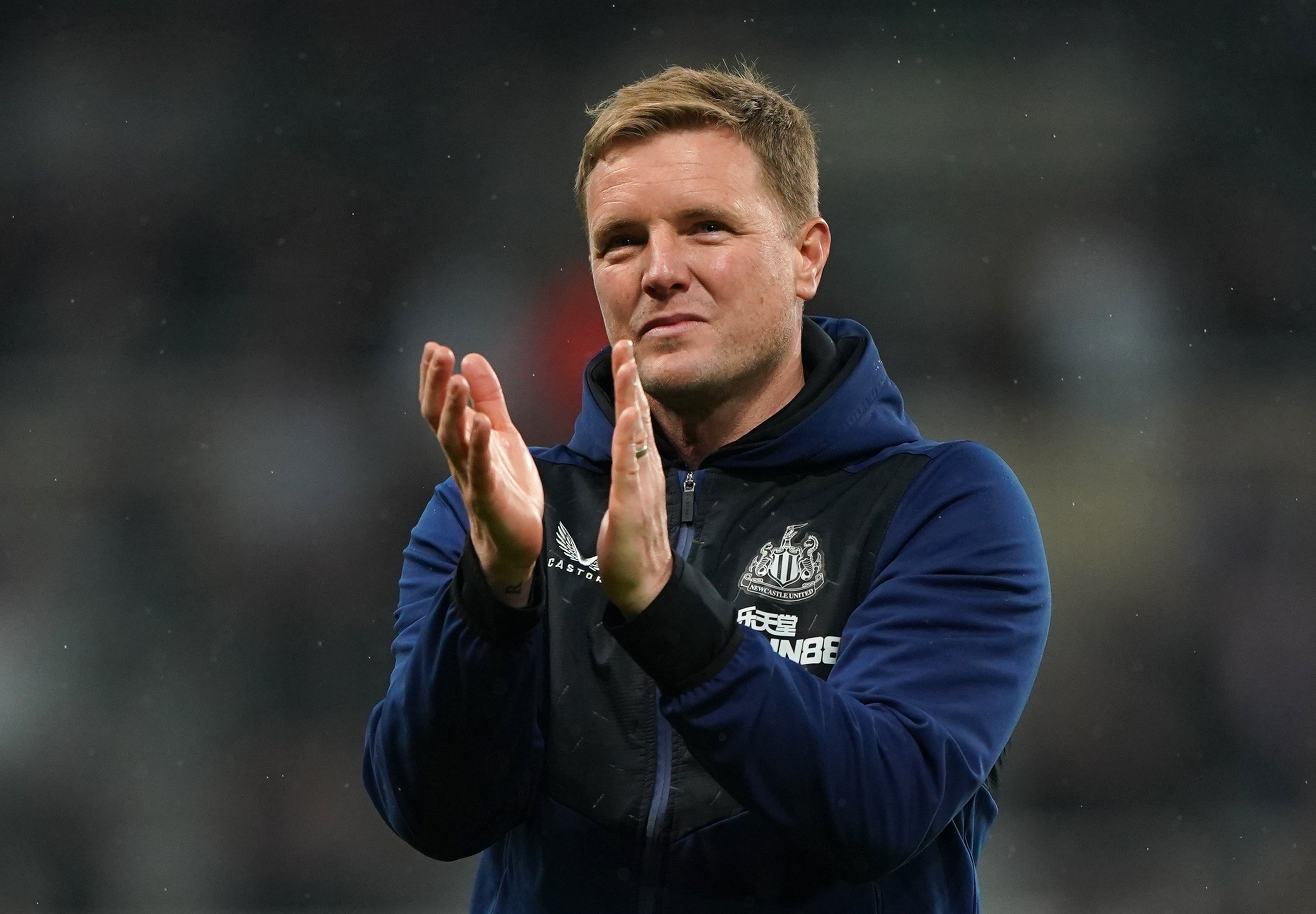 Eddie Howe has spent the last seven months combining his parental duties with the task of keeping Newcastle in the Premier League (Owen Humphreys/PA)