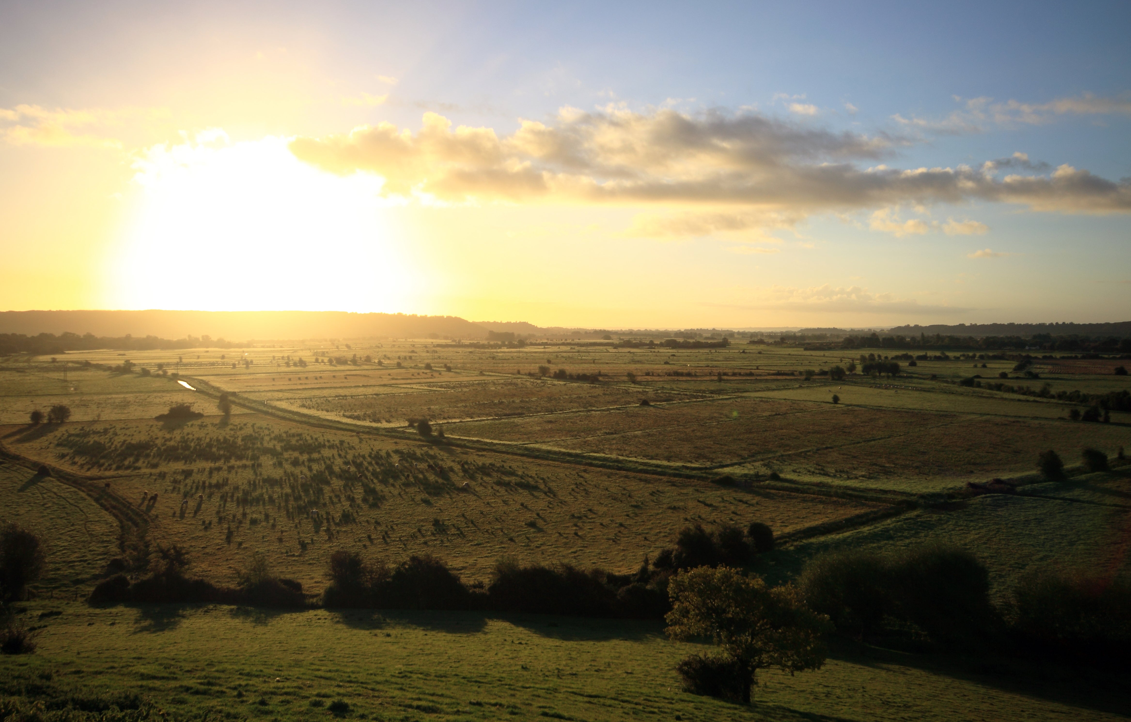 View from Burrow Mump in the Somerset Levels (Natural England/PA)