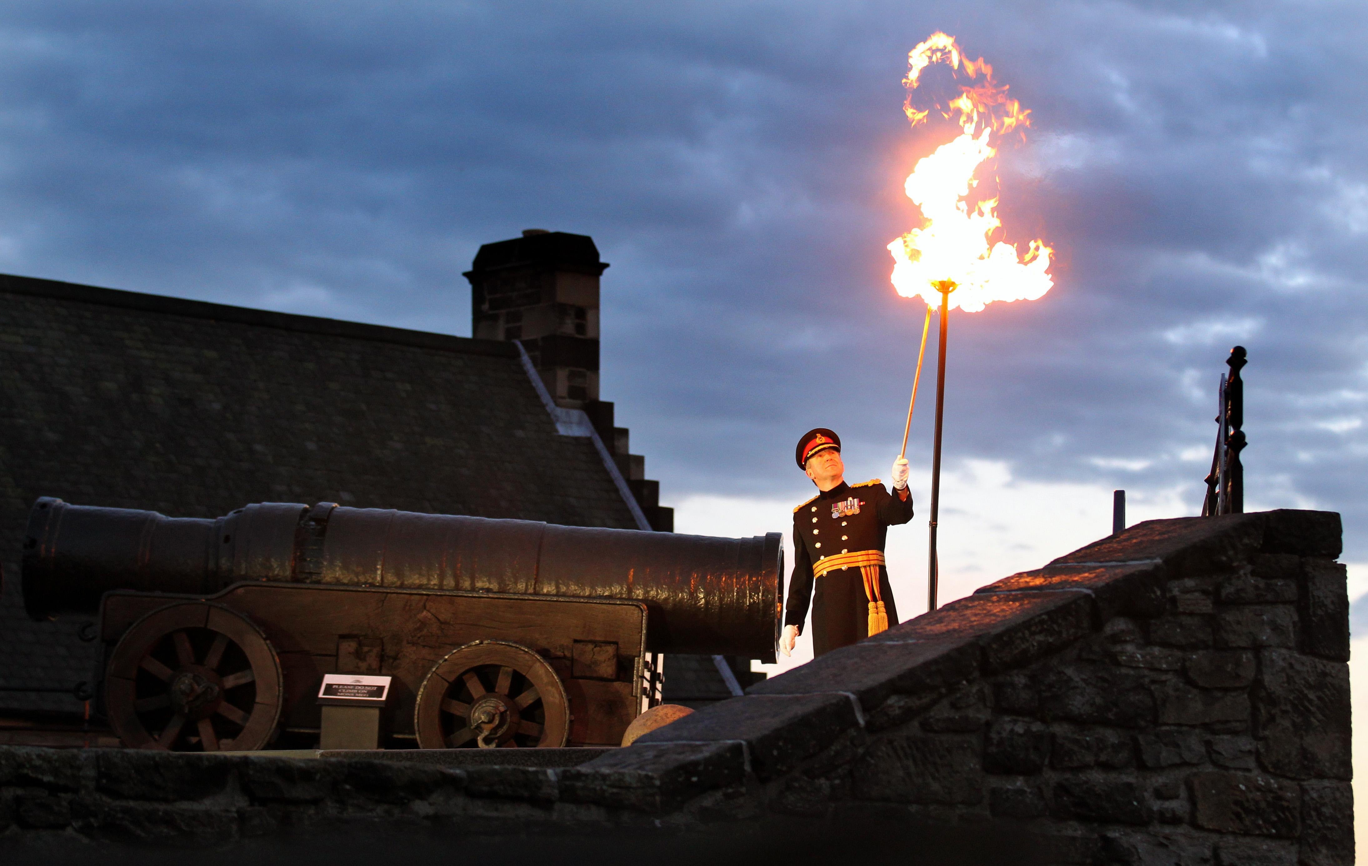 A Diamond Jubilee beacon at Edinburgh Castle in 2012 (Andrew Milligan/PA)