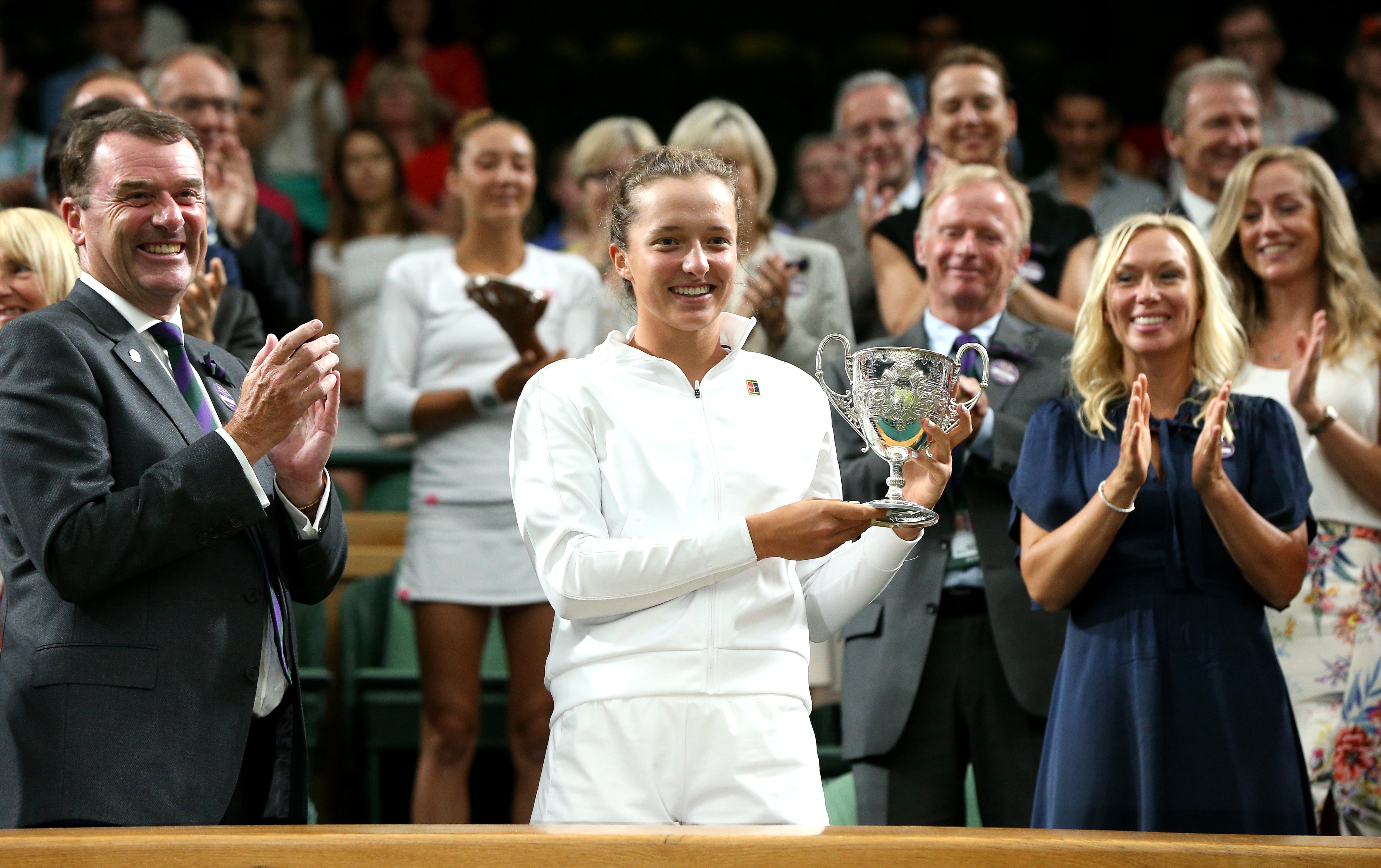 Iga Swiatek has come a long way since winning the girls’ title at Wimbledon in 2018 (Jonathan Brady/PA)