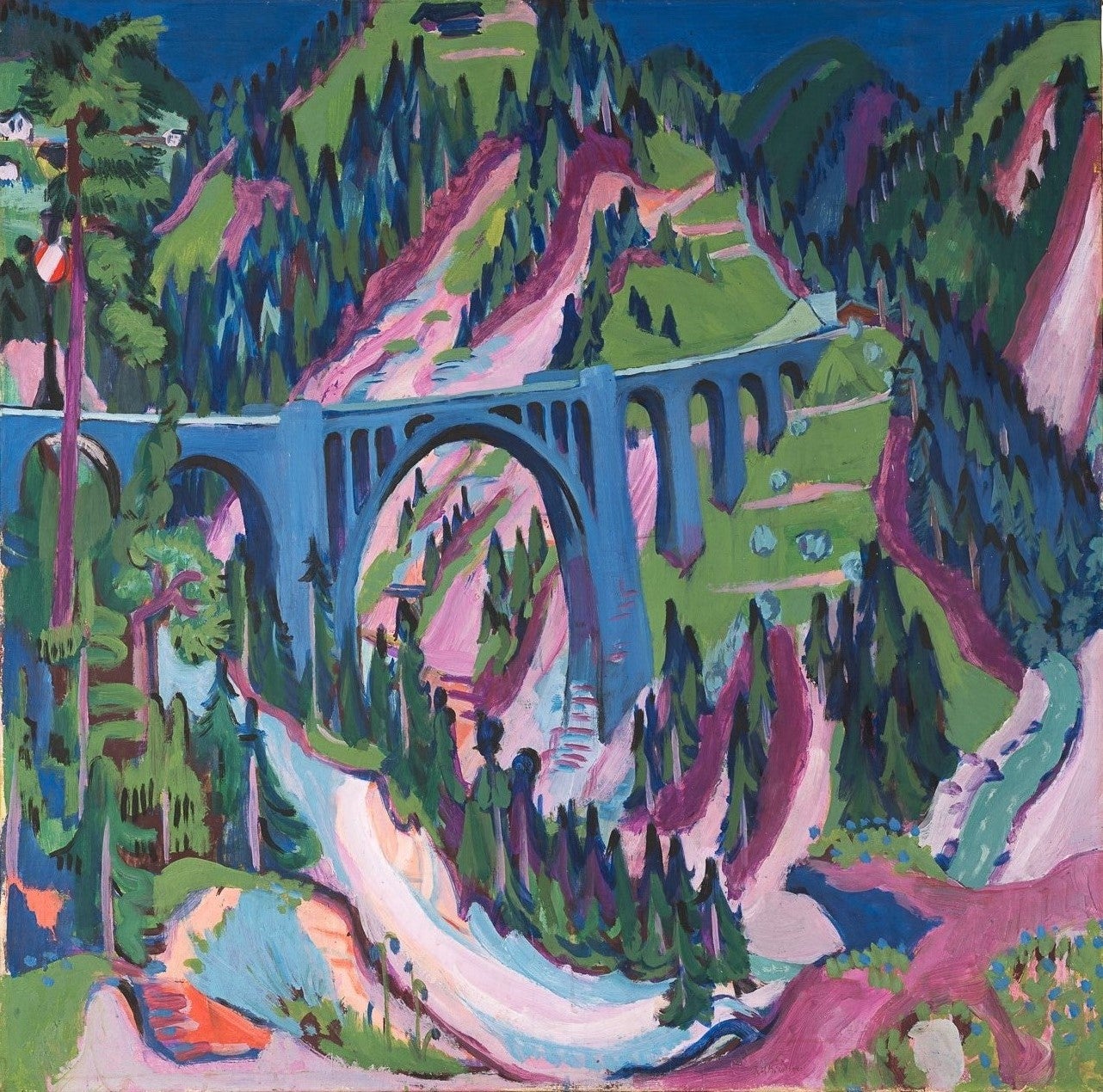 ‘Bridge near Wiesen’, 1926, oil on canvas