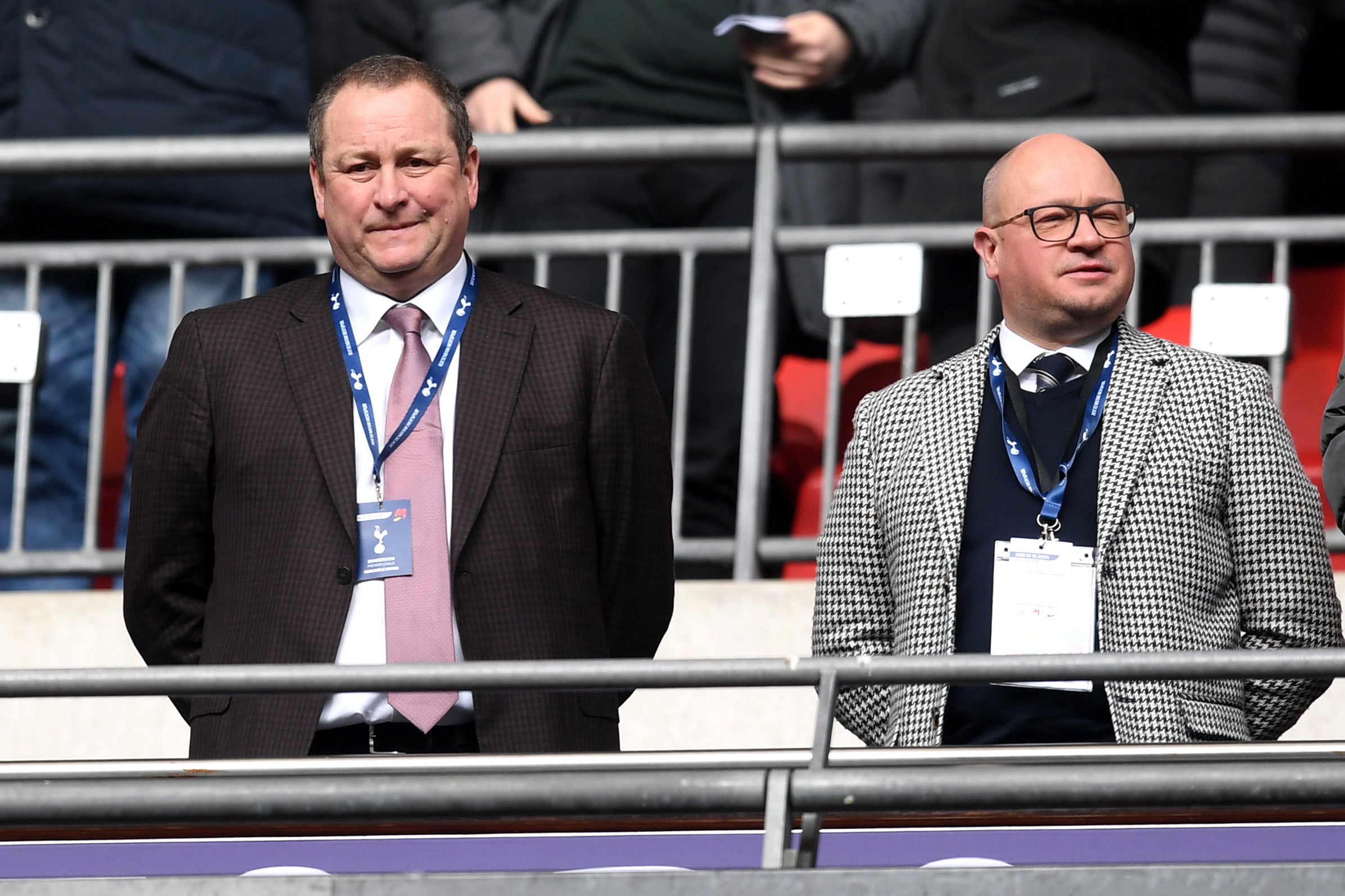 Mike Ashley, left, the former Newcastle United owner