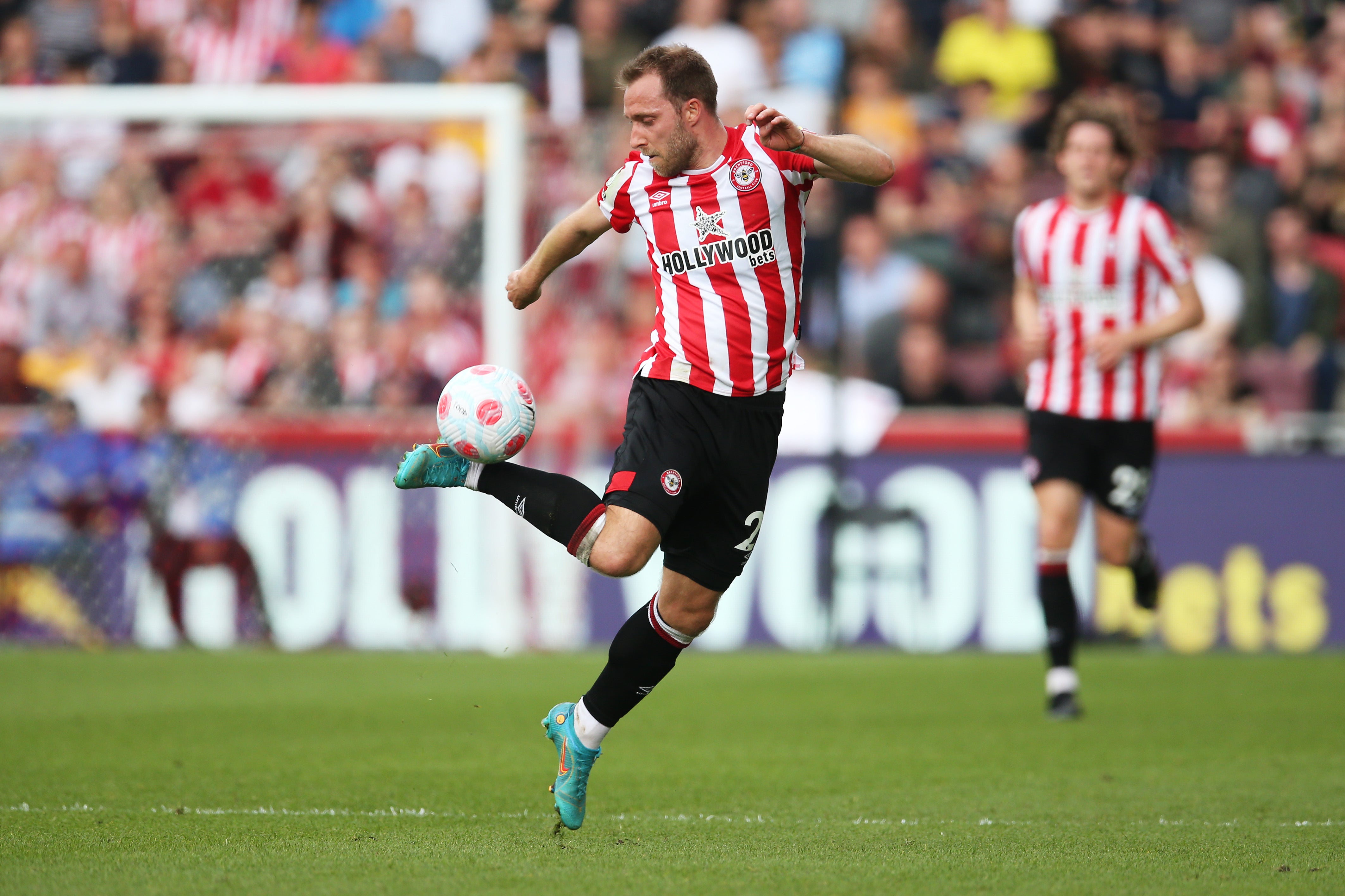 Christian Eriksen of Brentford during a match between Brentford and Southampton this month