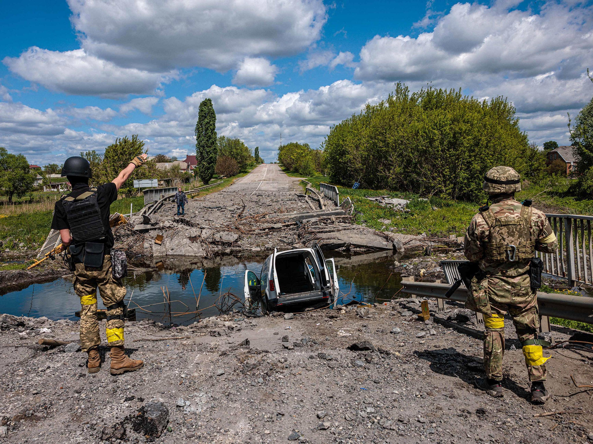 Ruska Lozova is only six miles from Kharkiv, which has just been retaken from Russian forces