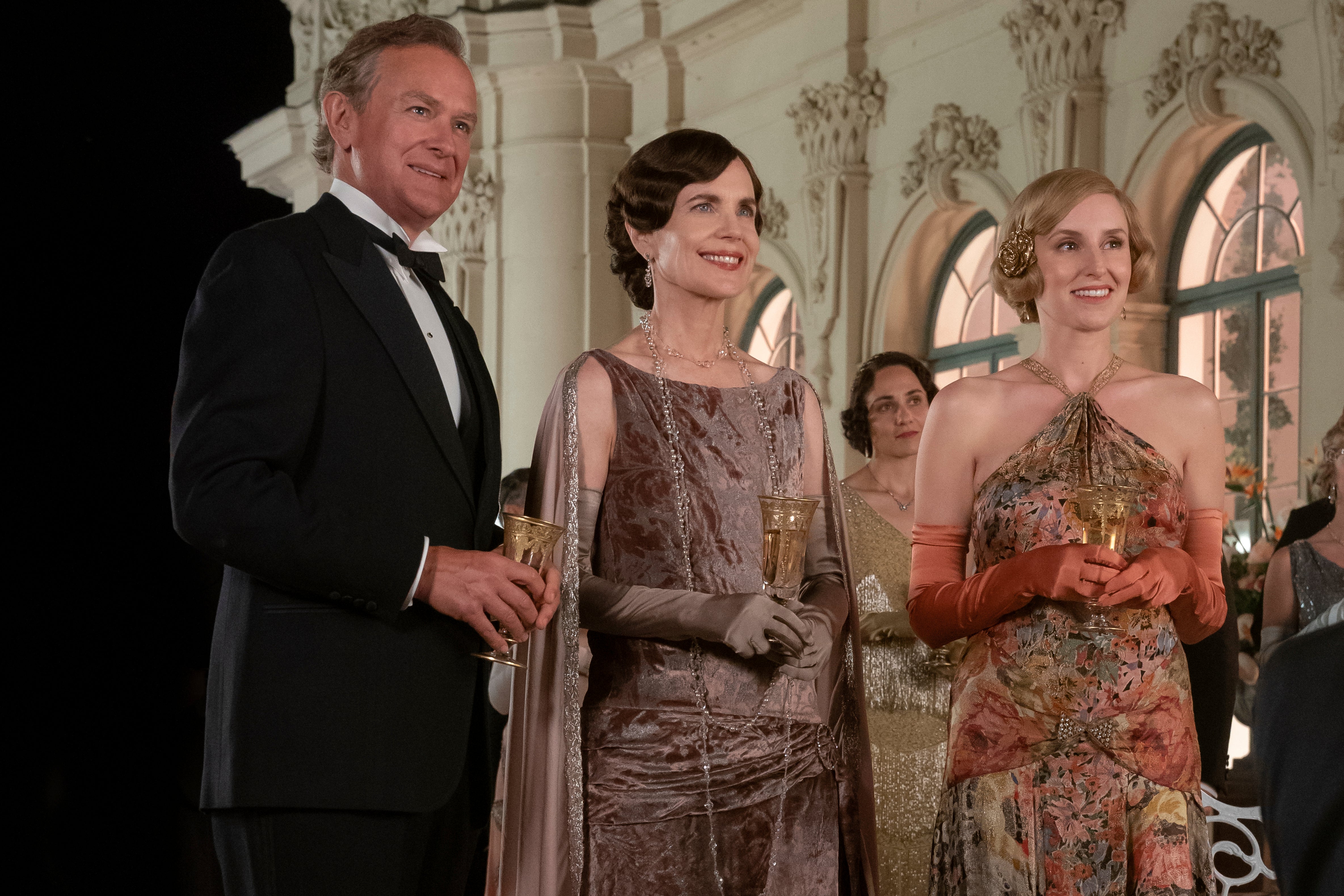 Hugh Bonneville, Elizabeth McGovern and Laura Carmichael in ‘Downton Abbey’