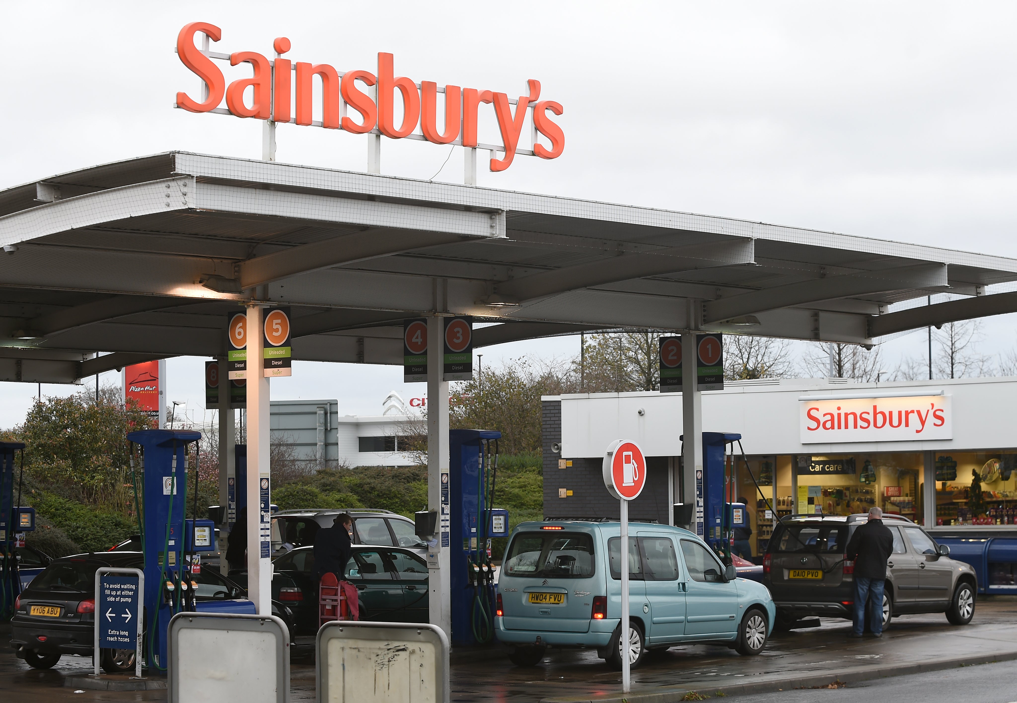 Sainsbury’s has pledged to stop selling Russian petrol from its pumps by the end of the year (Joe Giddens/PA)