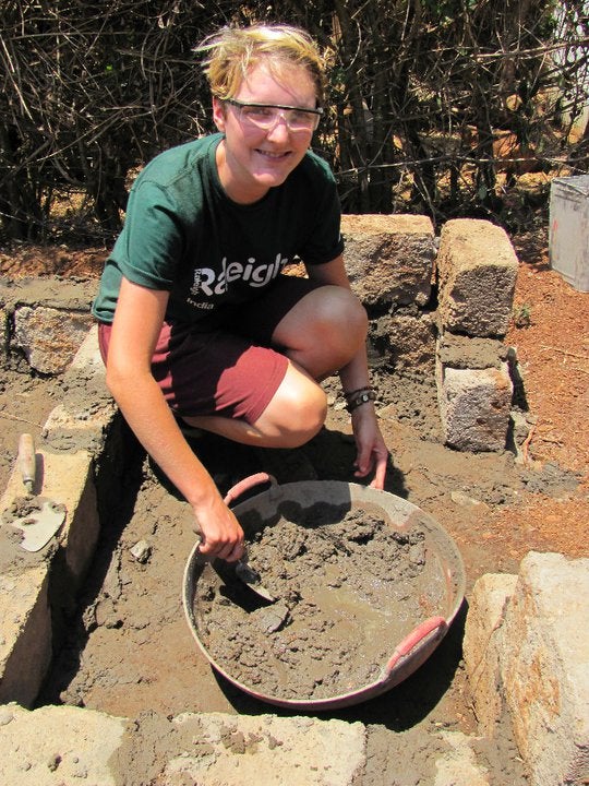 Building toilets in India on a Raleigh International project